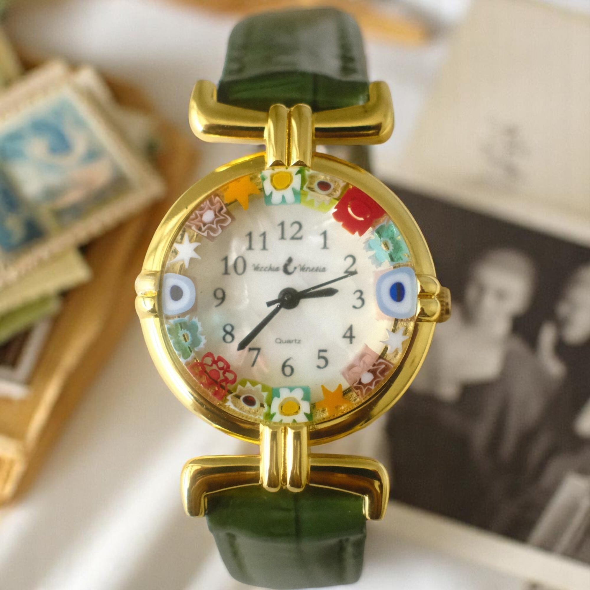 ヴェネツィア ムラーノ島 ミルフィオーリ Murano Millefiori Watch