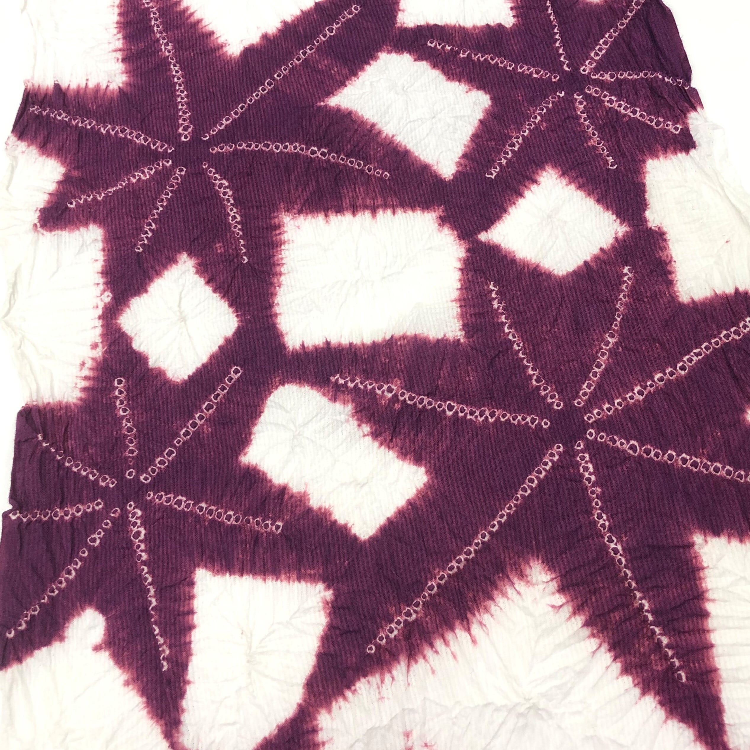 有松絞り 絞り浴衣 紅葉 赤紫（有松絞り ゆかた レディース 未仕立て