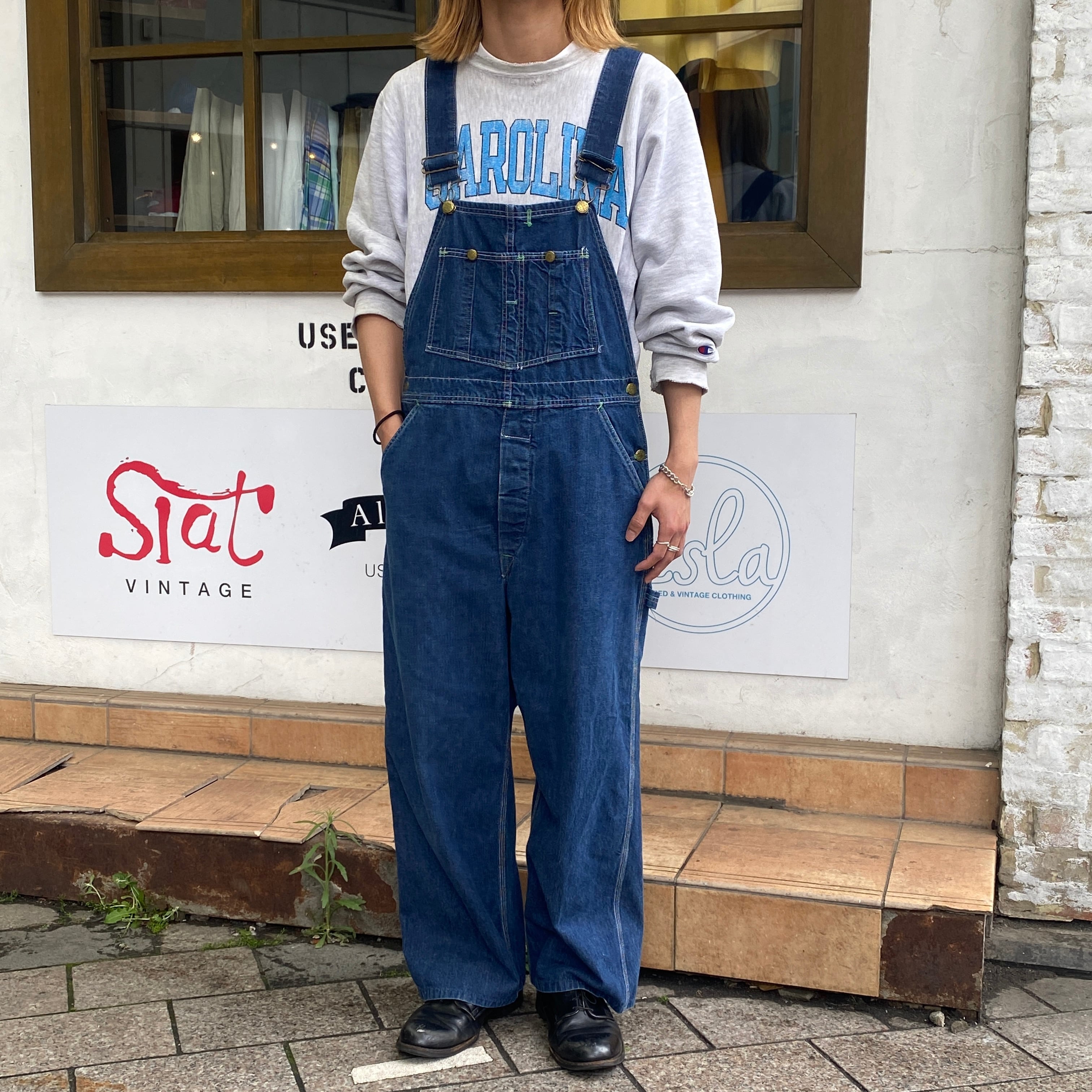 60年代 OSHKSH B'gosh デニムオーバーオール ローバック オシュコシュ