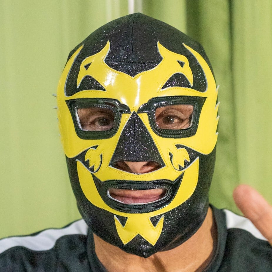 ドス・カラス／プロレスマスク／試合用マスク／オフィシャル品／本人