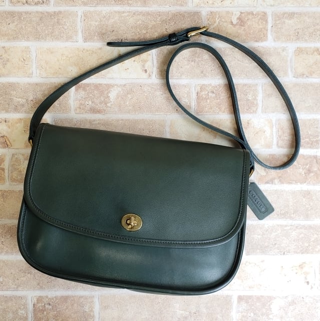 オールドコーチ ☆ USA製 ターンロック レザー ショルダーバッグ