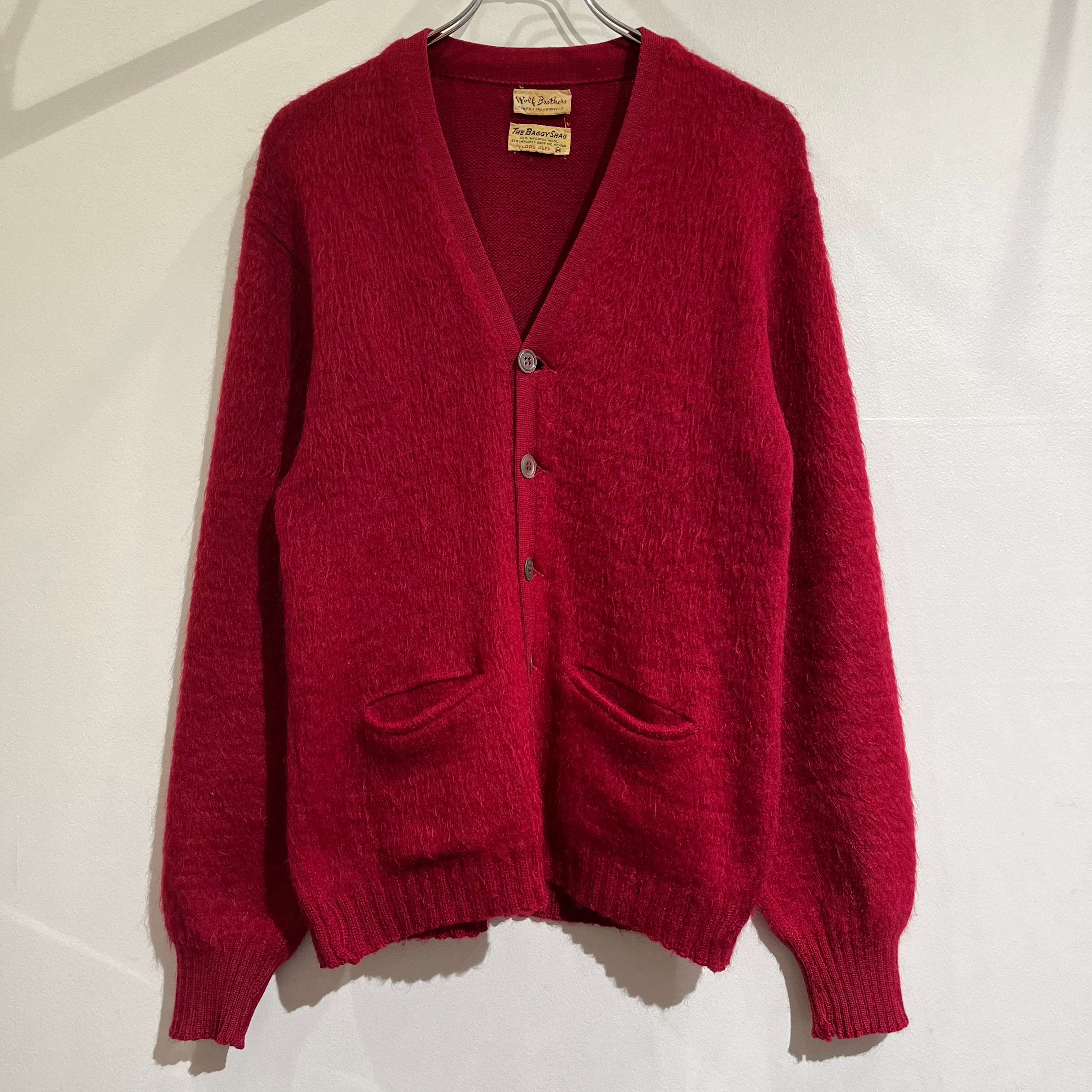 60～70s WOLF BROTHERS Mohair Cardigan Red 60～70年代 モヘア