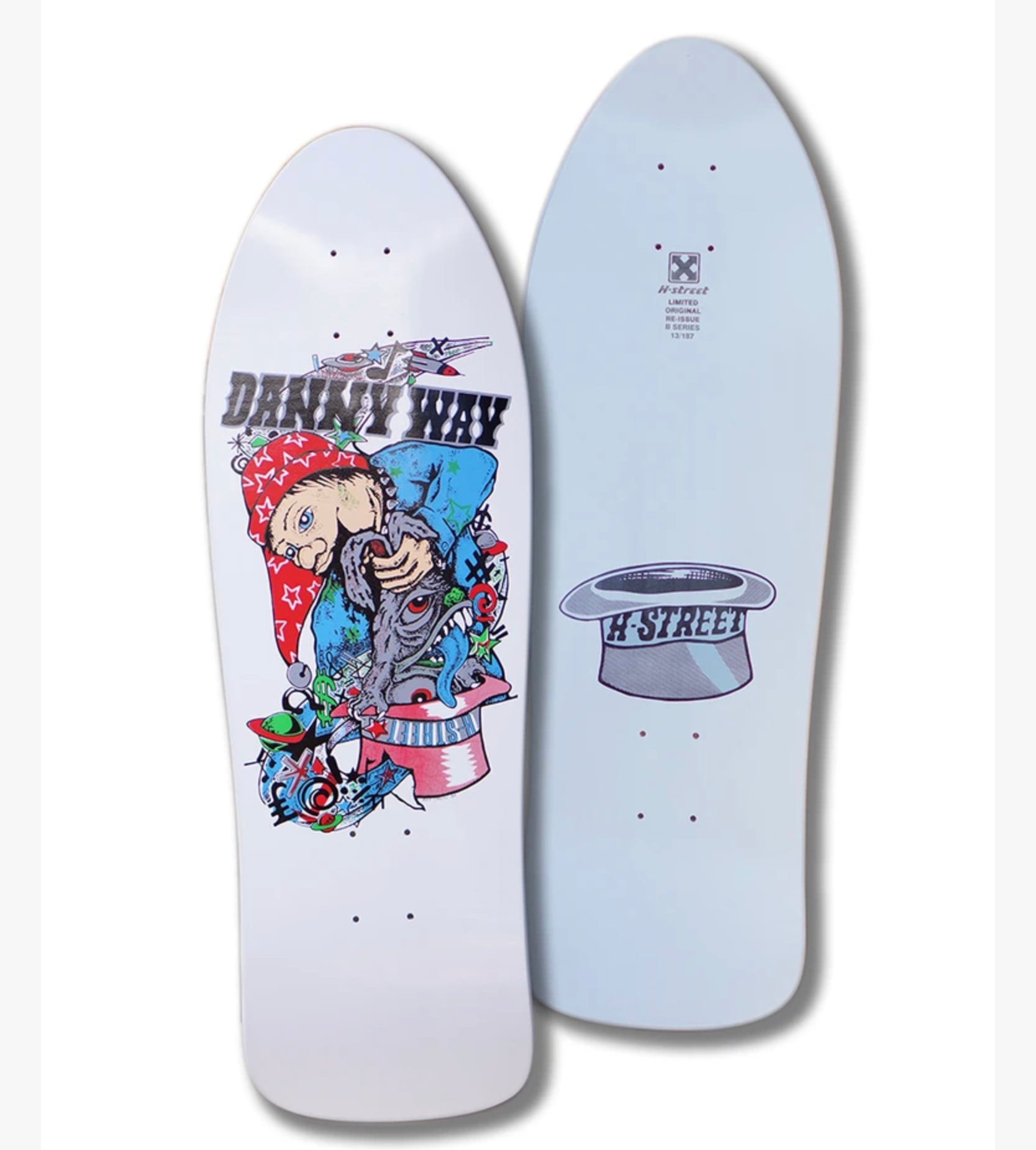 H-STREET SKATEBOARDING skate deck DANNY WAY RABBIT IN THE HAT TM7