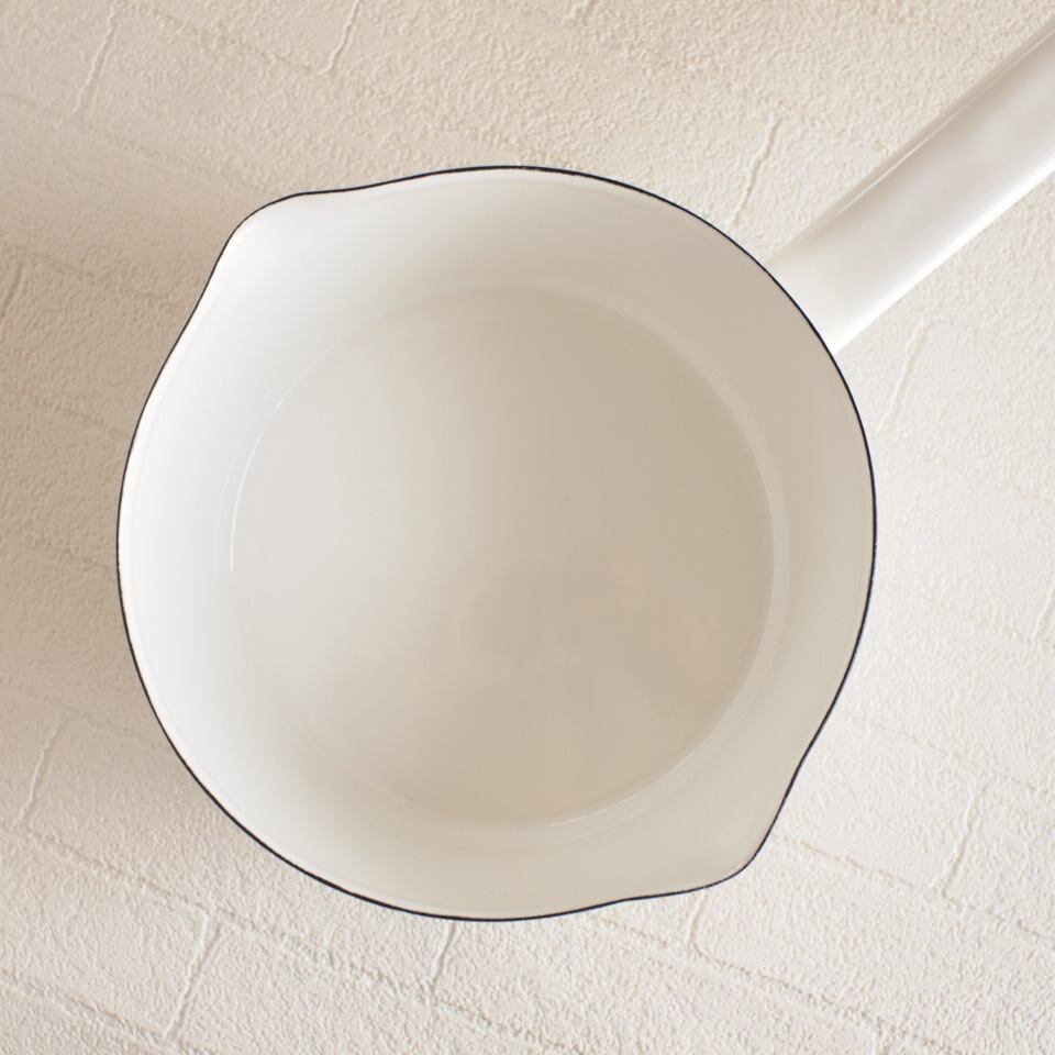 イマン ダイアナローズ 両口片手鍋 ホーロー ミルクパン アンティーク