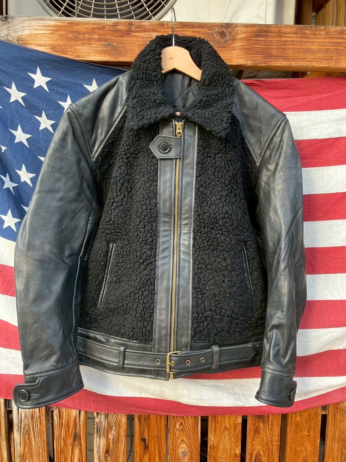 Vintage Leather Grizzly Jacket 再構築 熊ジャン ヴィンテージ