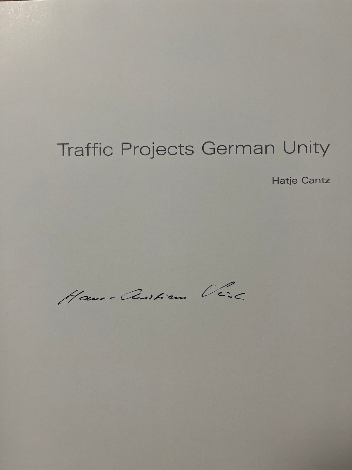Hans–Christian Schink – Verkehrsprojekte / Traffic Projects (sign