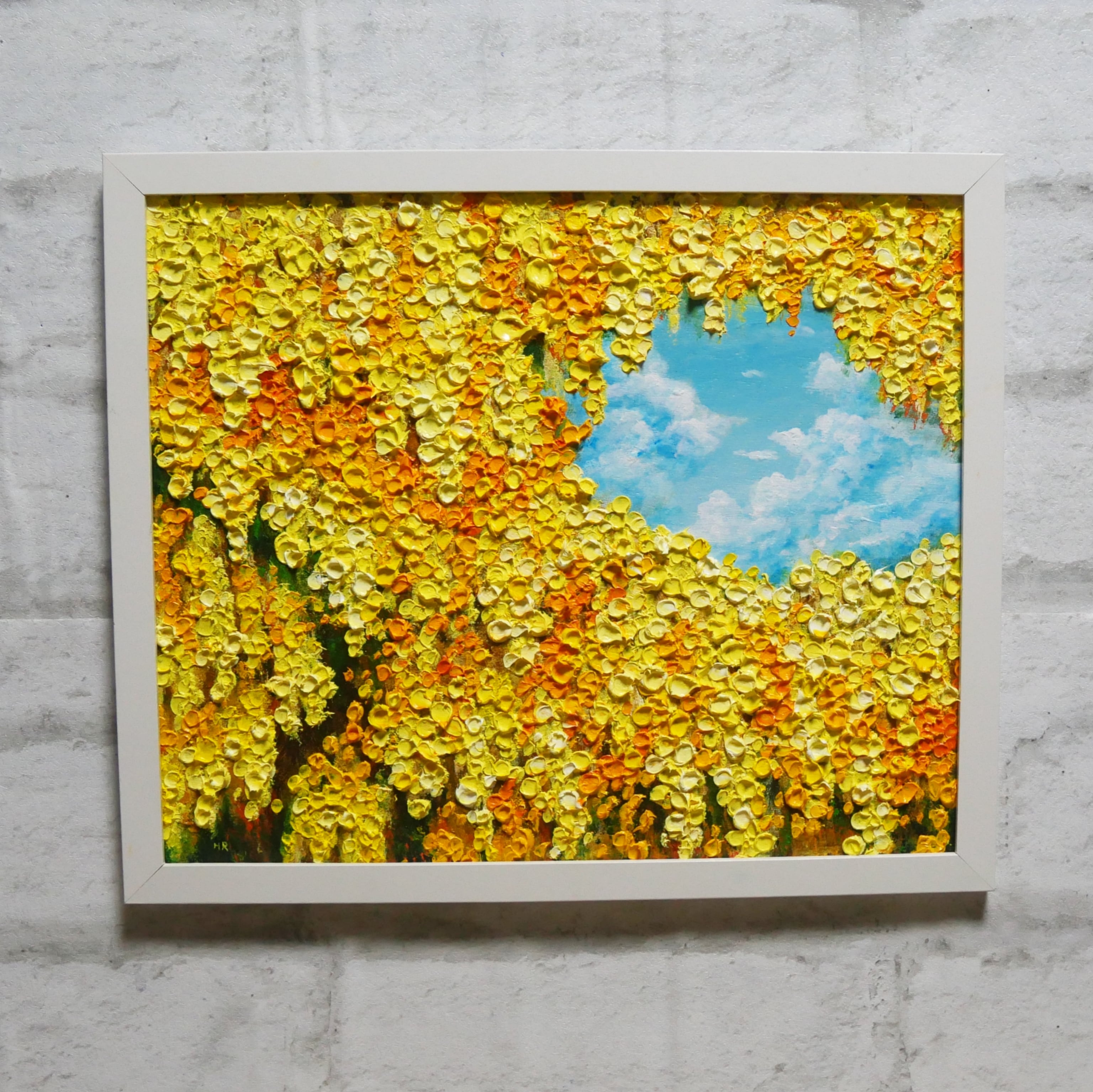 油絵 油彩 油彩画 絵画 絵【ミモザの丘】 | HIROSHI1990