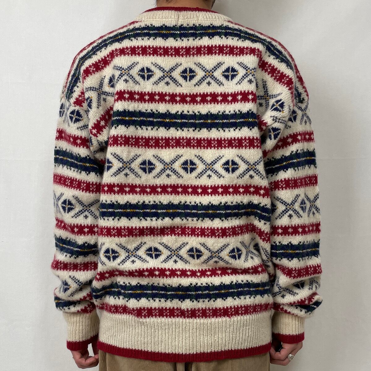 80s 90s Cambridge Classics フェアアイル柄 ニット セーター ウール