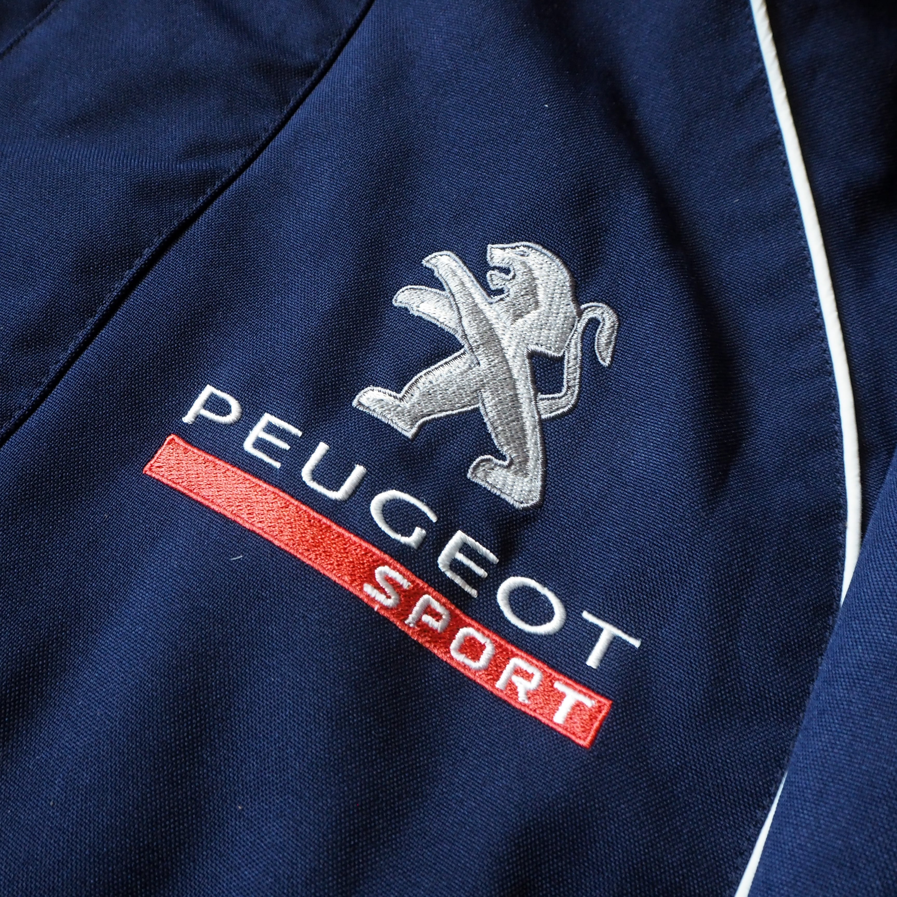 PEUGEOT sport” hoodied stand collar racing lacket プジョースポーツ