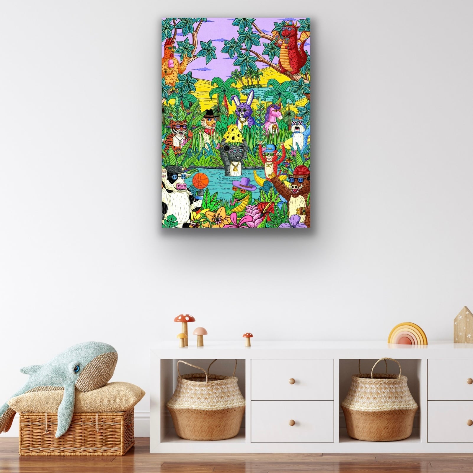 アートインテリア(キャンバス)/A-C-93-7050_Twelve Zodiac Friends in