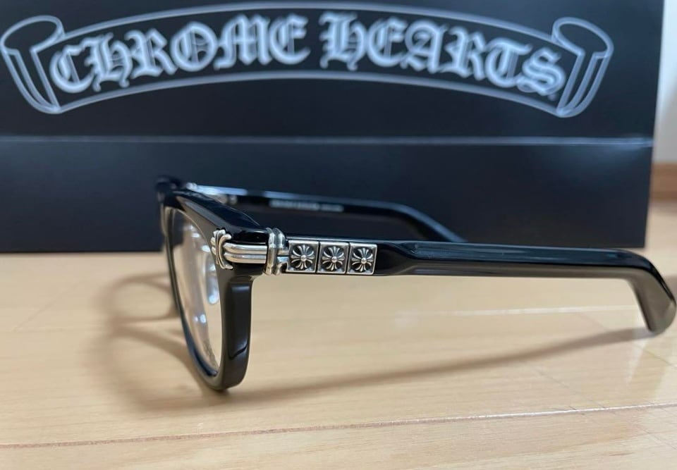 CHROME HEARTS クロムハーツ ブラックフレーム メガネ 眼鏡 | chromehearts