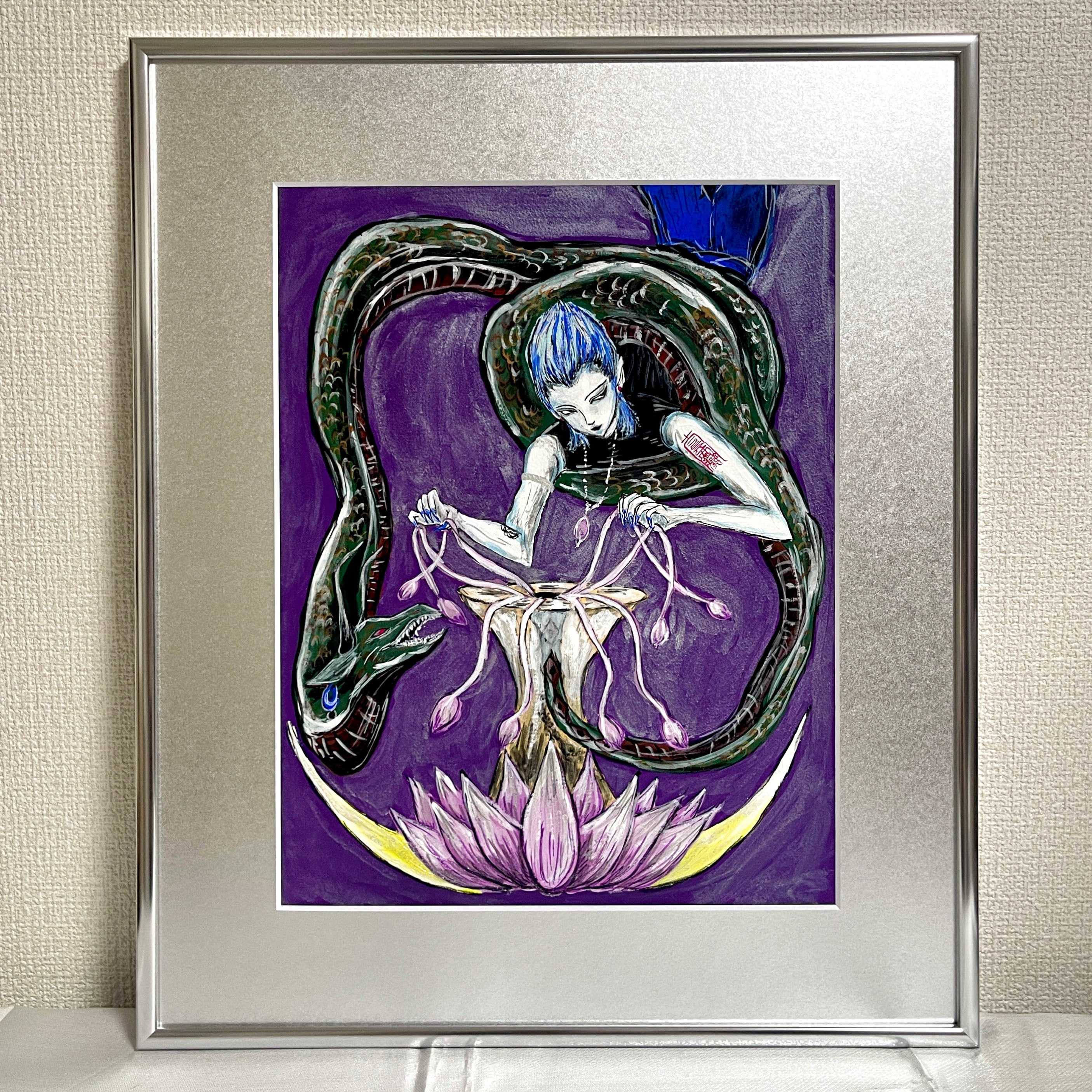 HaRuKi絵「組紐」原画（額縁・マット付き） | HaRuKi組