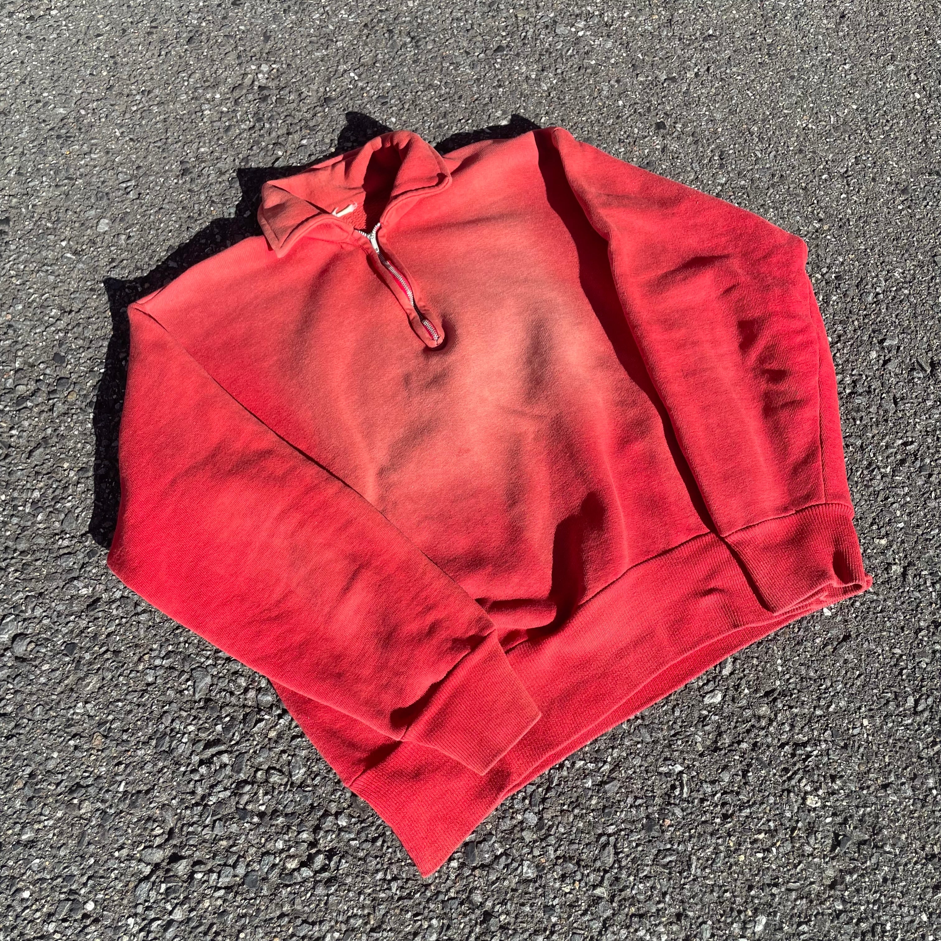 60s ヴィンテージ スウェット half zip fade サンフェード | 古着屋TOITOI