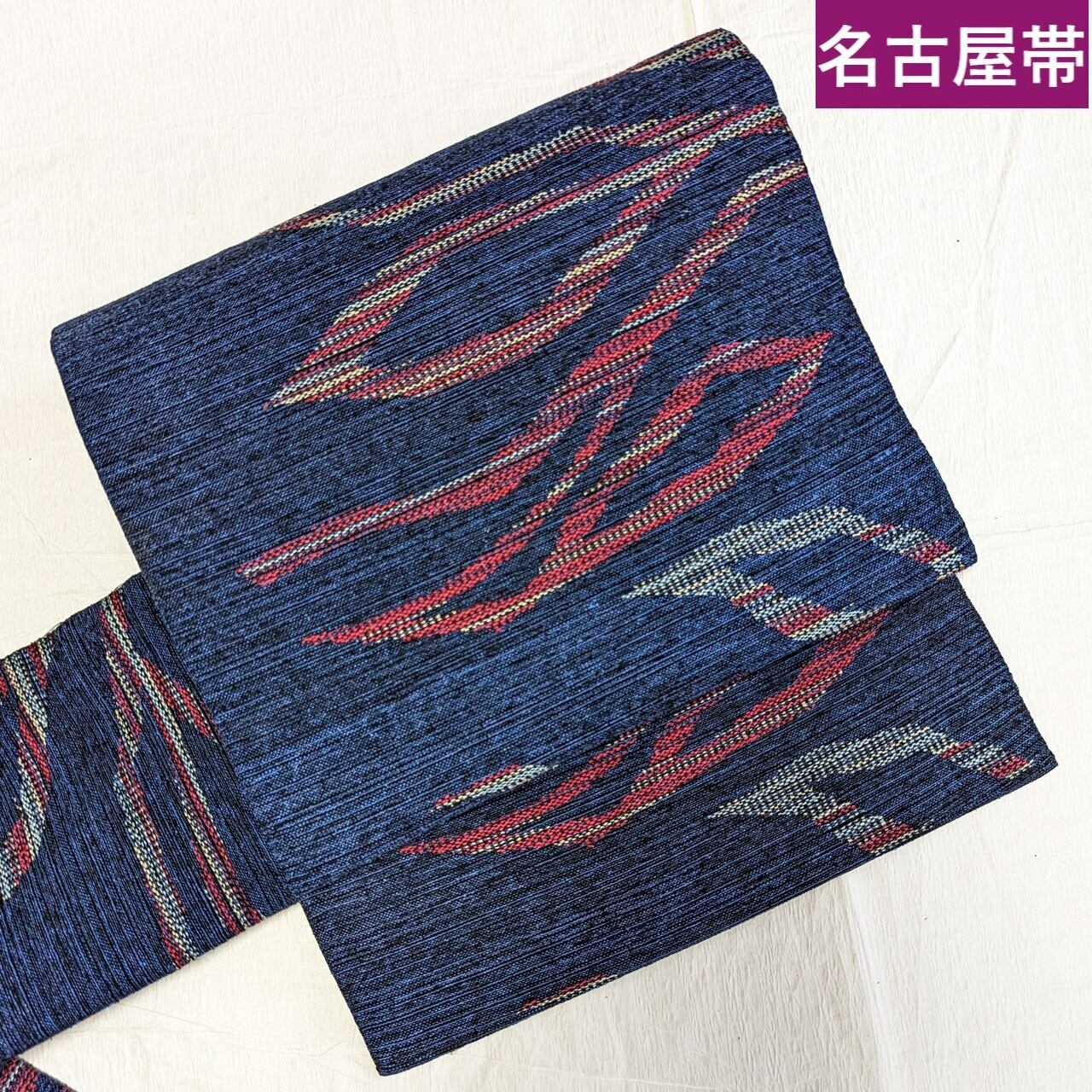 専用帯4719 ○高級 正絹 紬 型染 全通 袋帯 帯4719 ○高級 正絹 紬 型