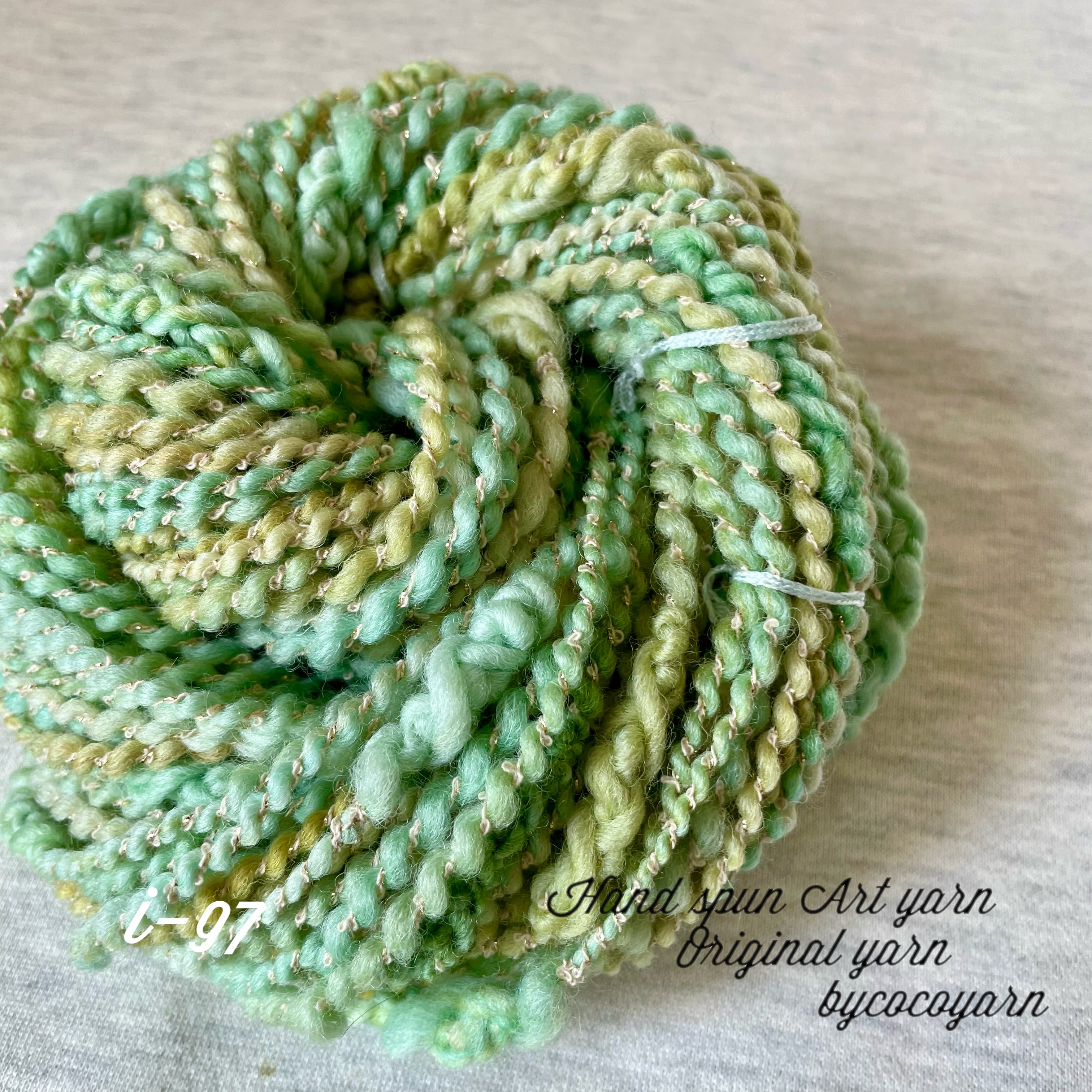 アートヤーン 手紡ぎ糸 毛糸(i-97 | miｰtoco shop/ヴィンテージビーズ