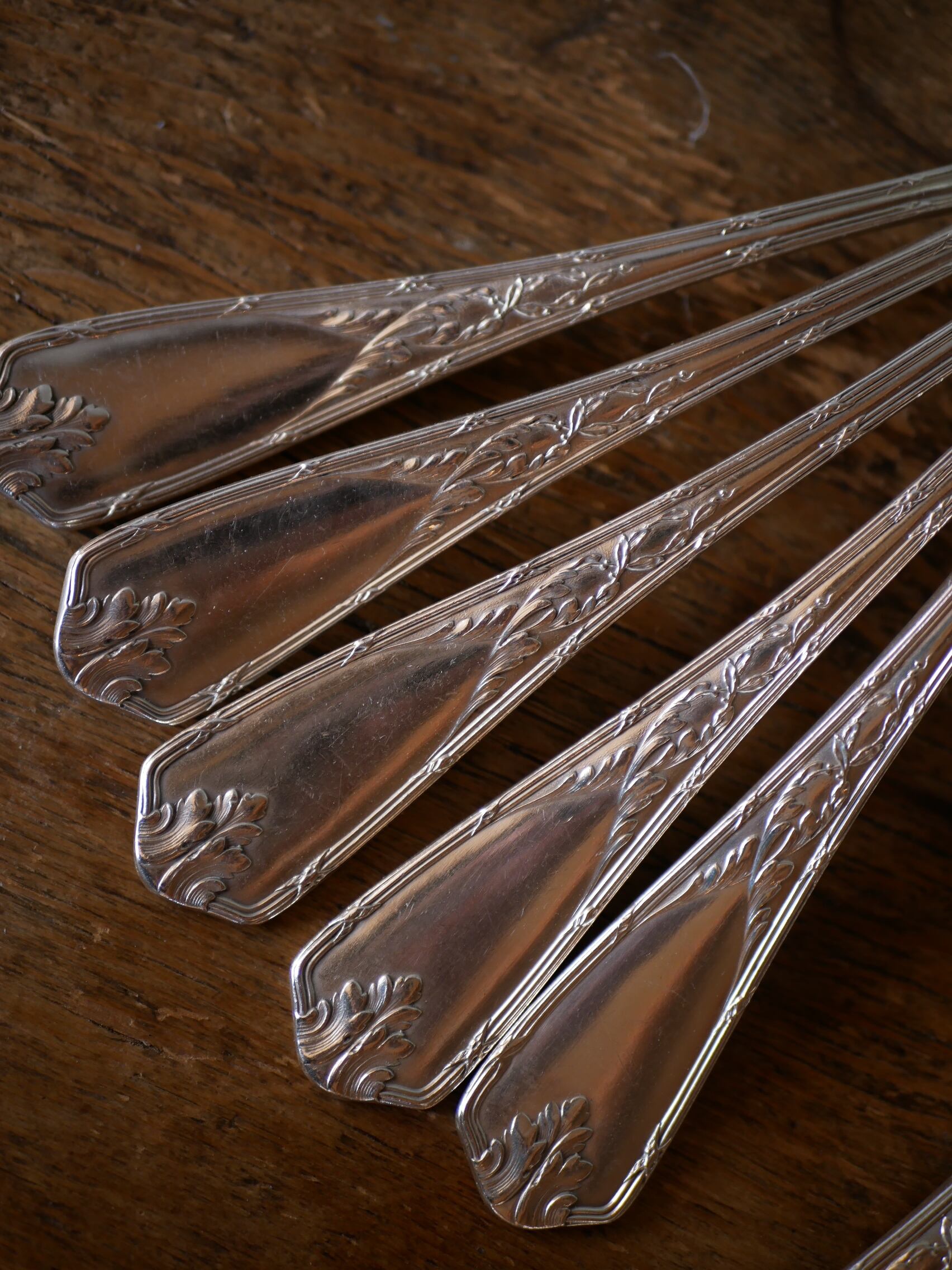 モノグラム入り スプーン＆フォーク シルバープレート フランス