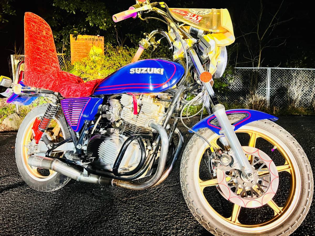 GS400 猪管STREET ショート管タイプ オリジナルマフラー 吸込 耐熱