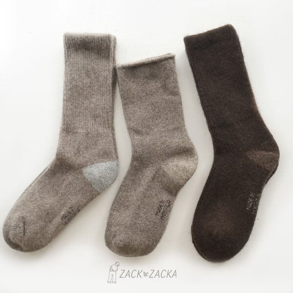 再入荷 ヤクウール100％ モンゴル 厚手厚底 寒がりさんの相棒 リブあり