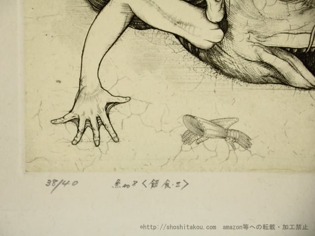 多賀新銅版画「魚 No.8 餌食2」 限定40 / 多賀新 [35679] | 書肆田高