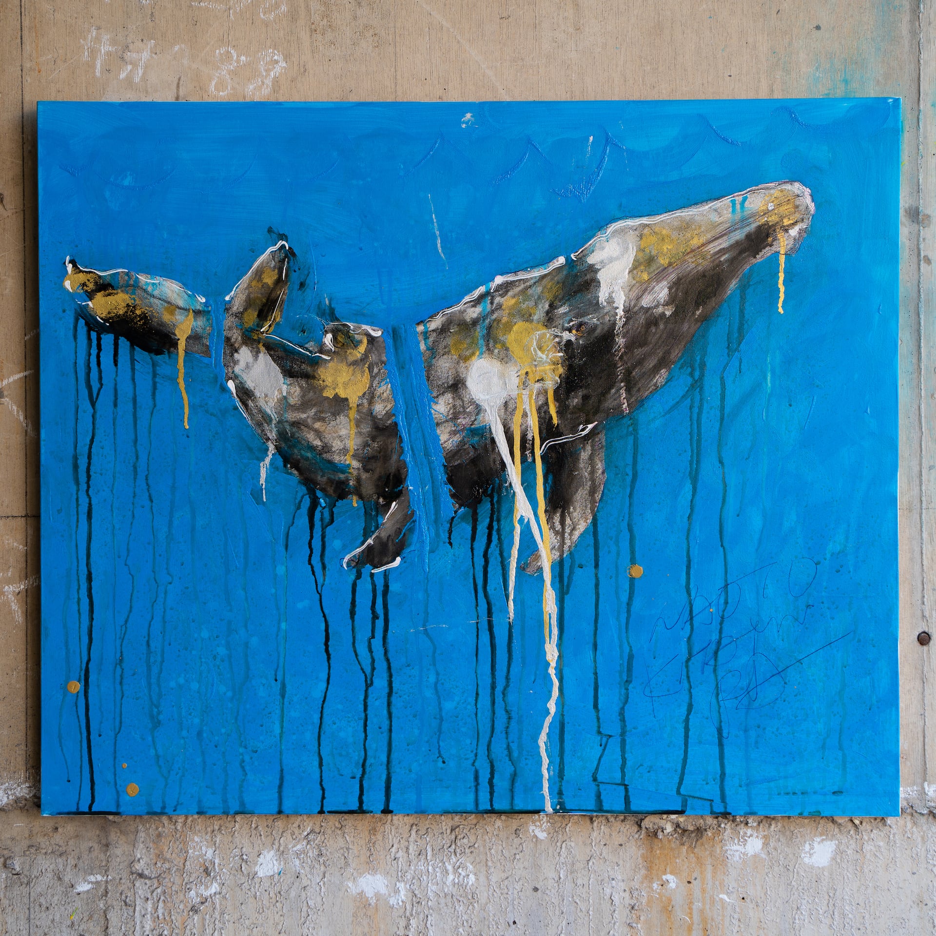 原画 F20 「25594 やっと二人っきりだね 一人ぼっちの鯨」 | NAOTO