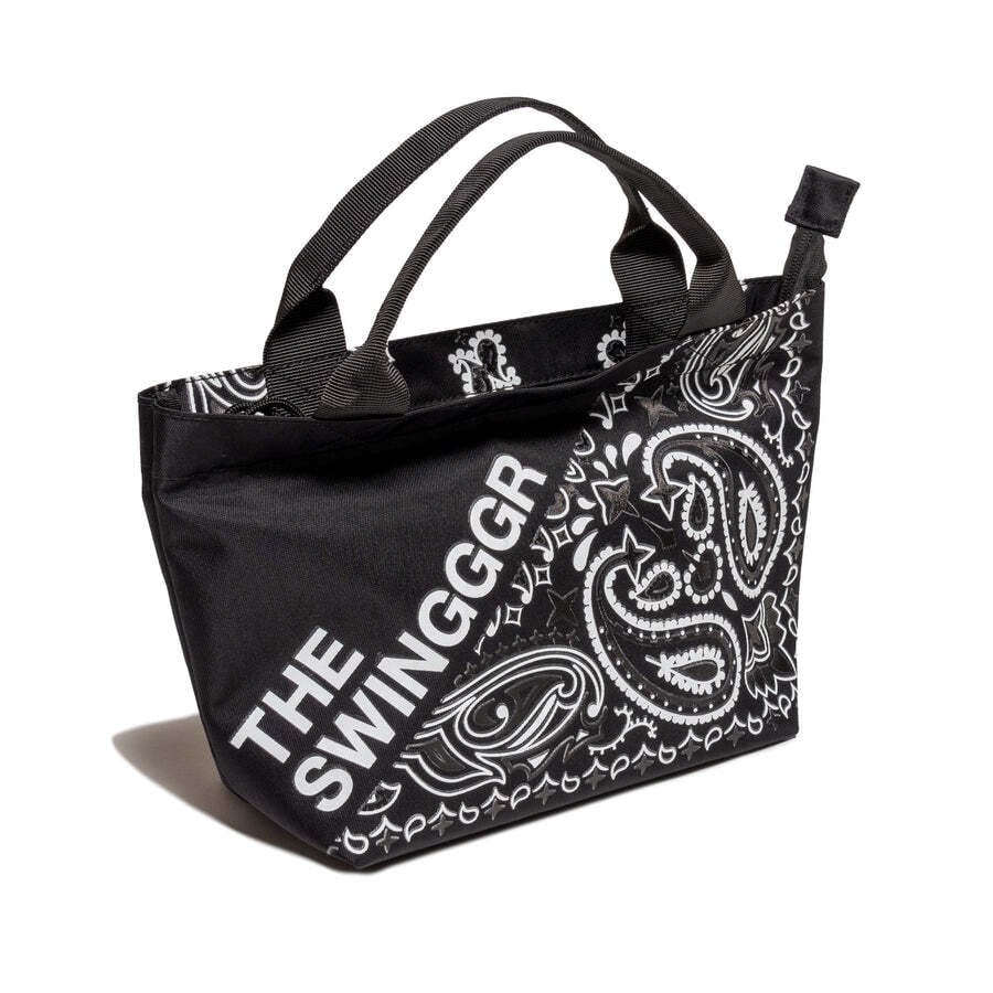 THE SWINGGGR PAISLEY MINI TOTE (BLACK) | Knick Knack