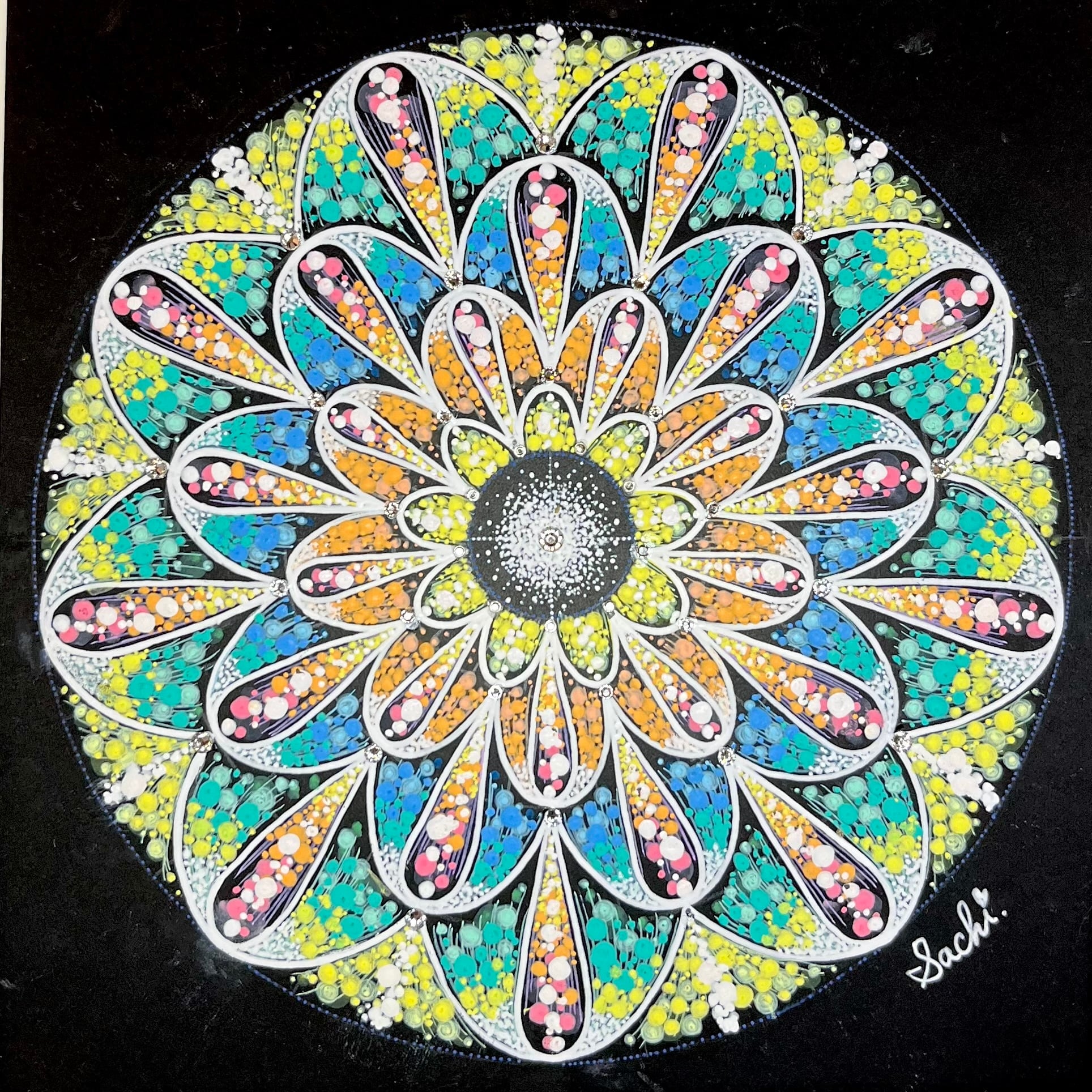 曼荼羅アート【悦びの時】60角(東京タワー展示中) | アトリエ祥