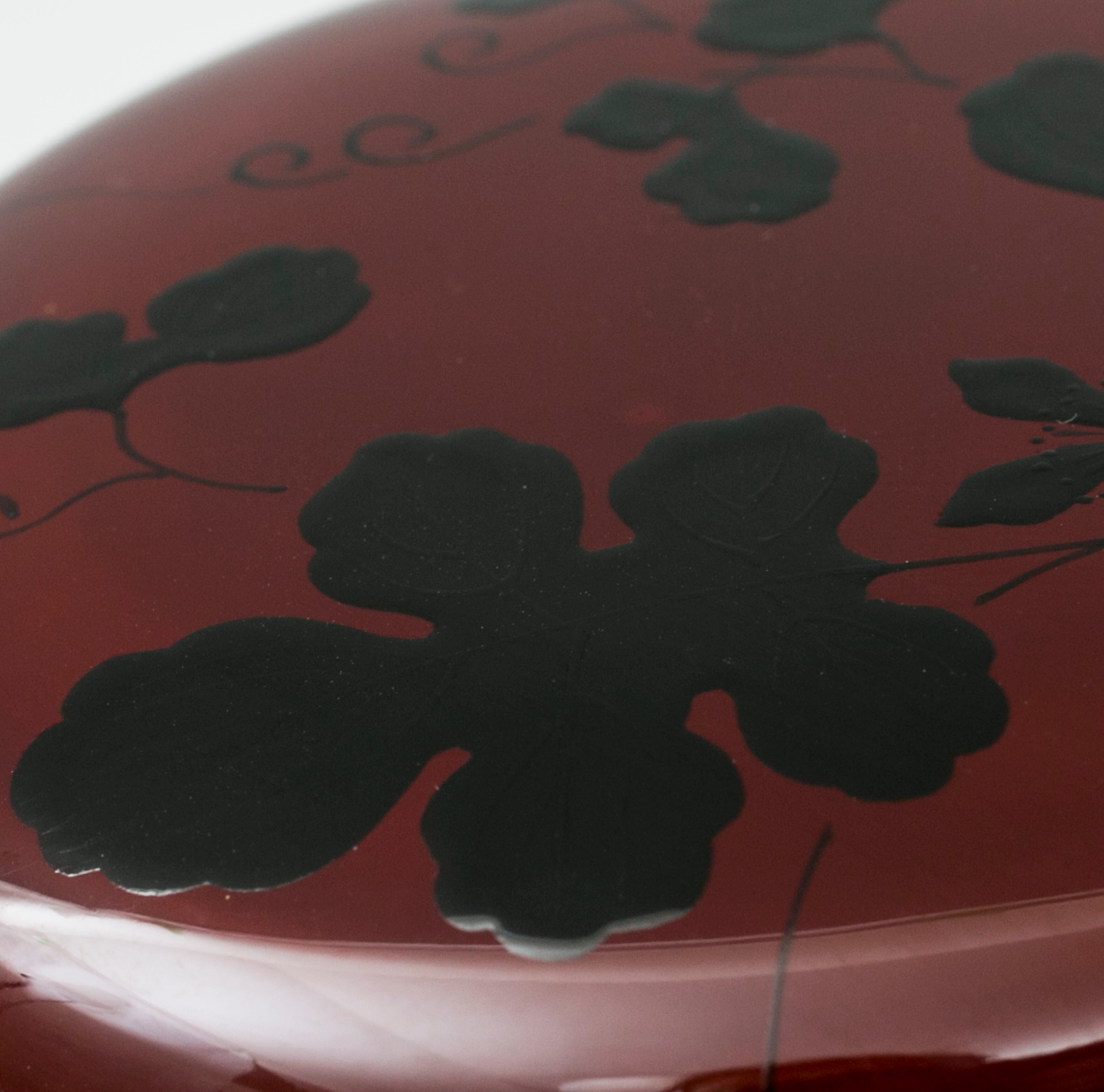 夕顔蒔絵 棗 溜塗 平棗 中村宗悦 山中塗 裏千家11代家元玄々斎好物写