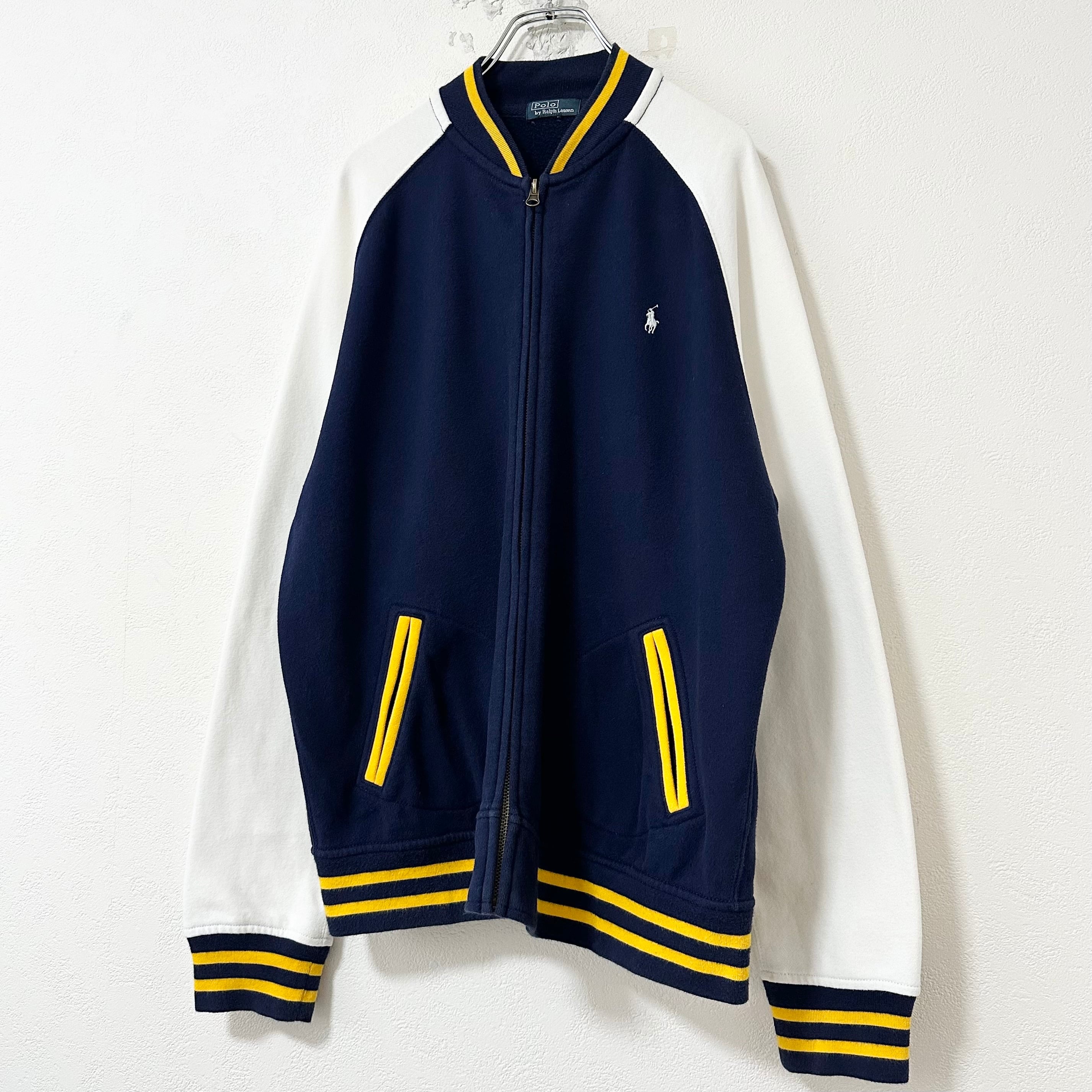 美品☆RalphLauren/ラルフローレン☆スタジャン☆スウェット☆紺白黄