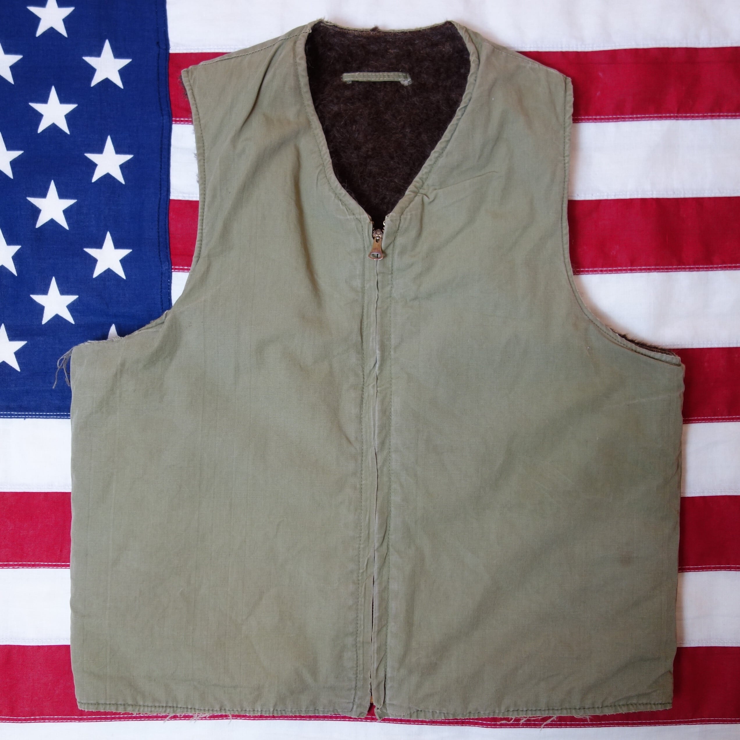 40's US.NAVY N1 Deck Vest Lining Alpaca デッキベスト 裏地アルパカ
