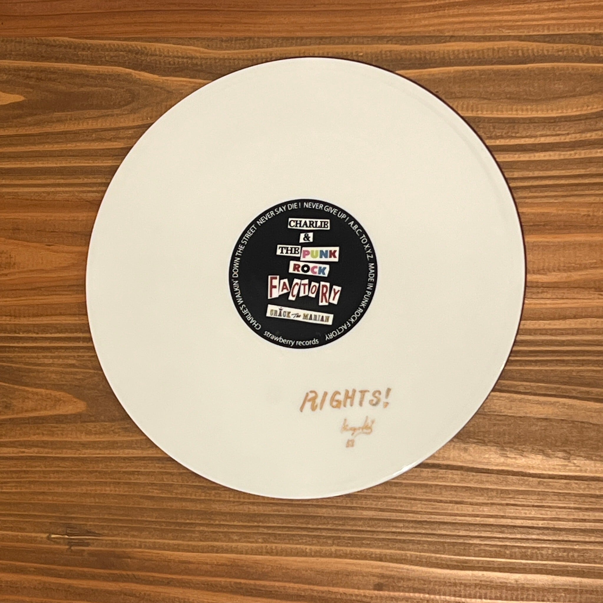 チャーリーとPUNK ROCK 工場シリーズ～ 有田焼 12inchレコード盤皿