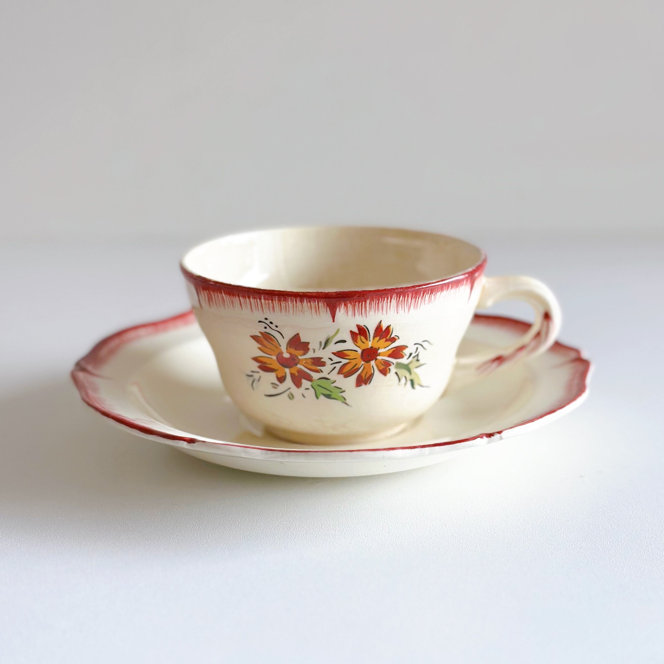 Creil et Montereau クレイユ・モントロー カップ&ソーサー B