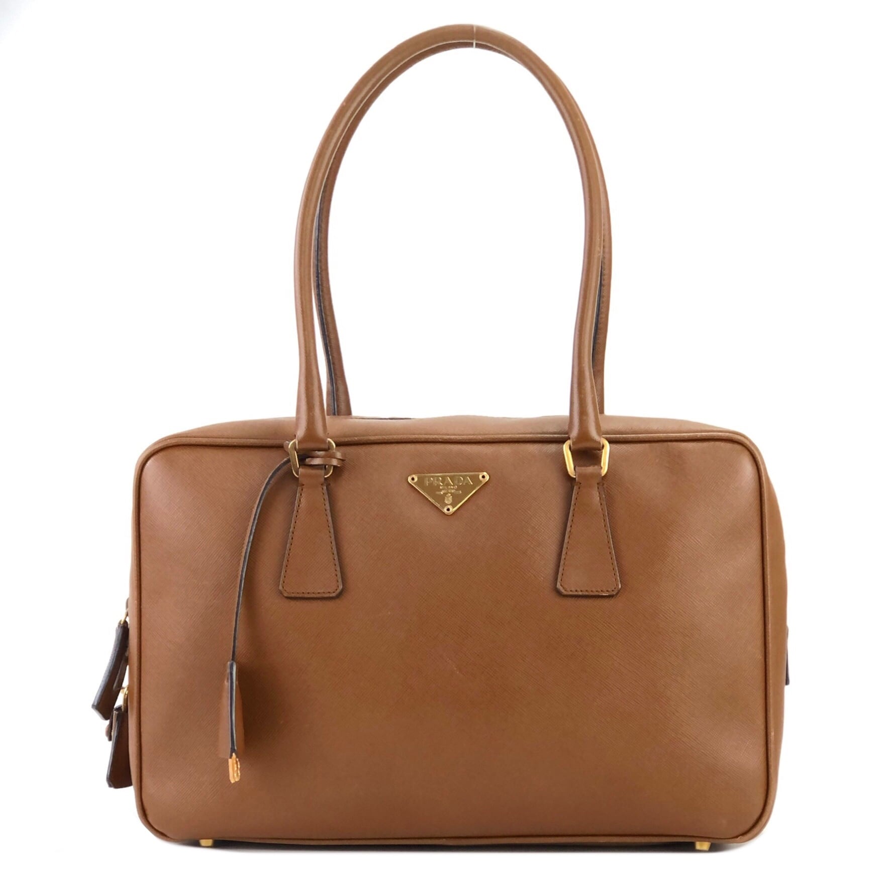 PRADA プラダ トライアングルロゴ サフィアーノレザー カデナ ミニ