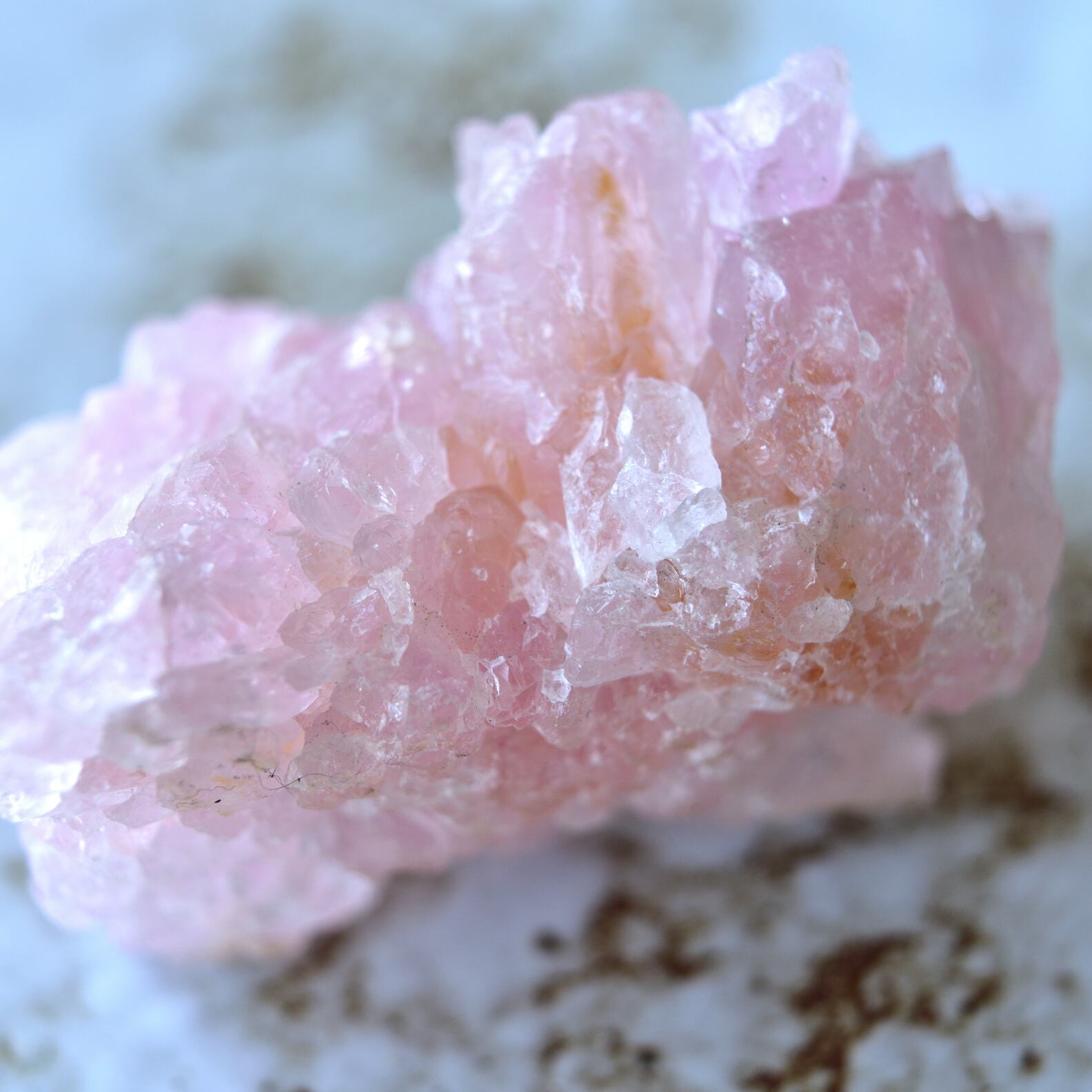 美しい石色☆ブローチ #159 ローズクオーツ 箱なし価格 美しい石色