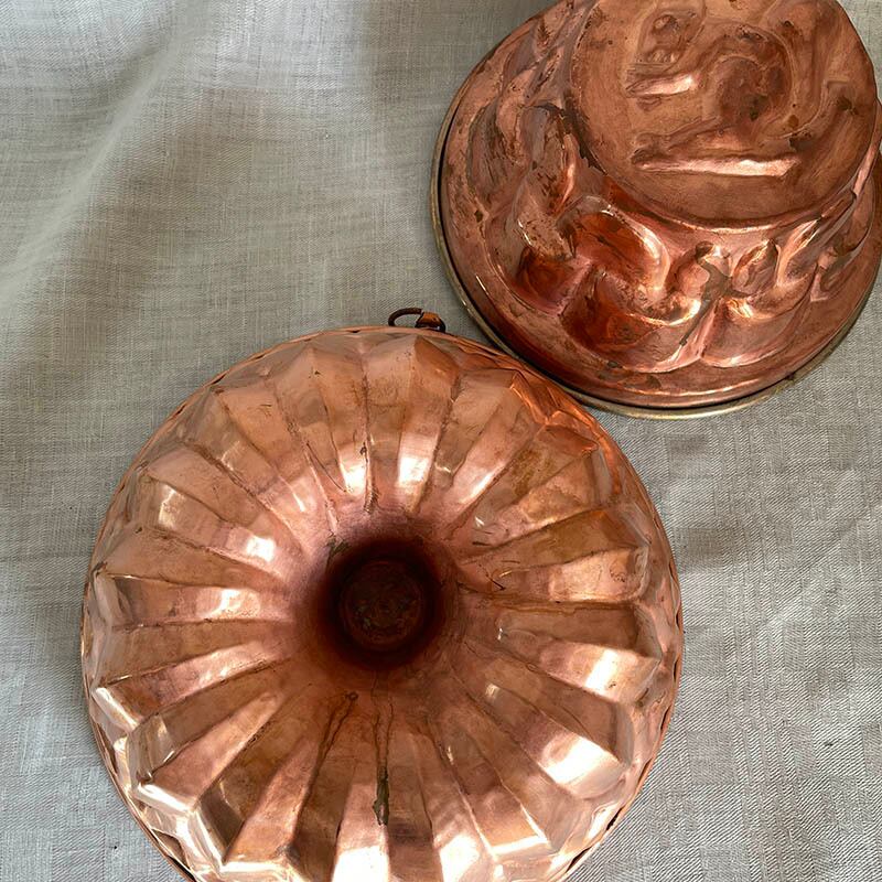 コッパーモールド 大型クグロフ お菓子型（壁掛けリング付）銅焼型