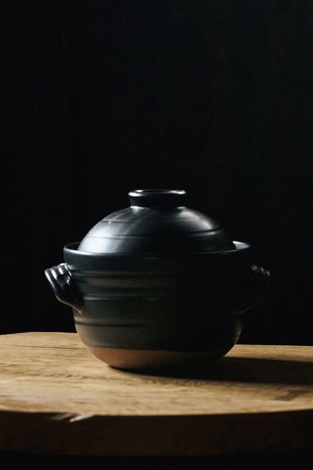 土鍋 華月大黒ごはん鍋（三重県四日市 萬古焼）3合用 ※本州・四国