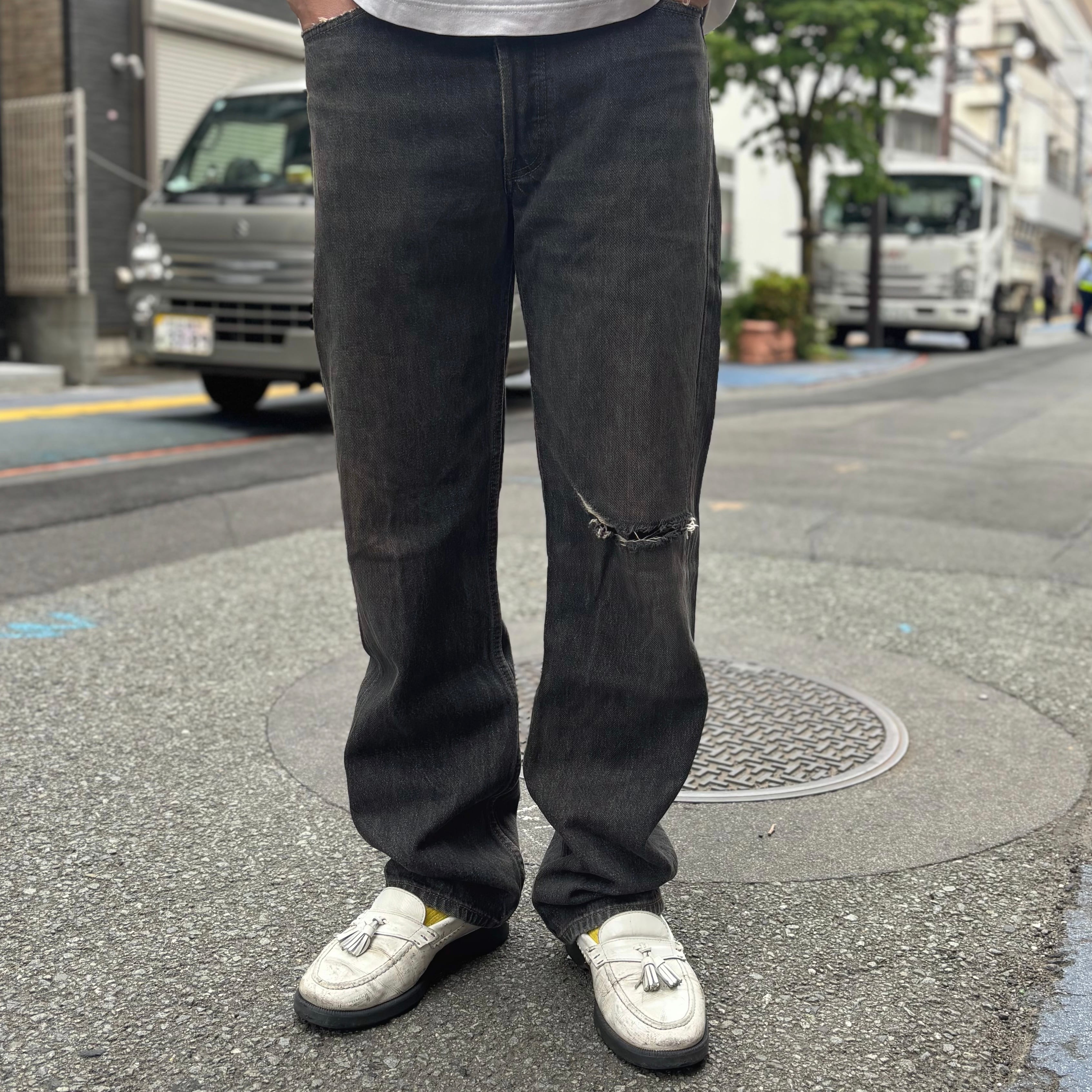 90's USA製 Levi's 501 先染めブラック Denim Pants W31 L30