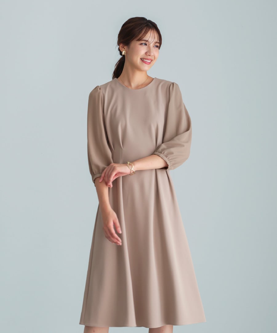 洗えて動けるワーママワンピ【手洗いできるハイストレッチジョーゼット