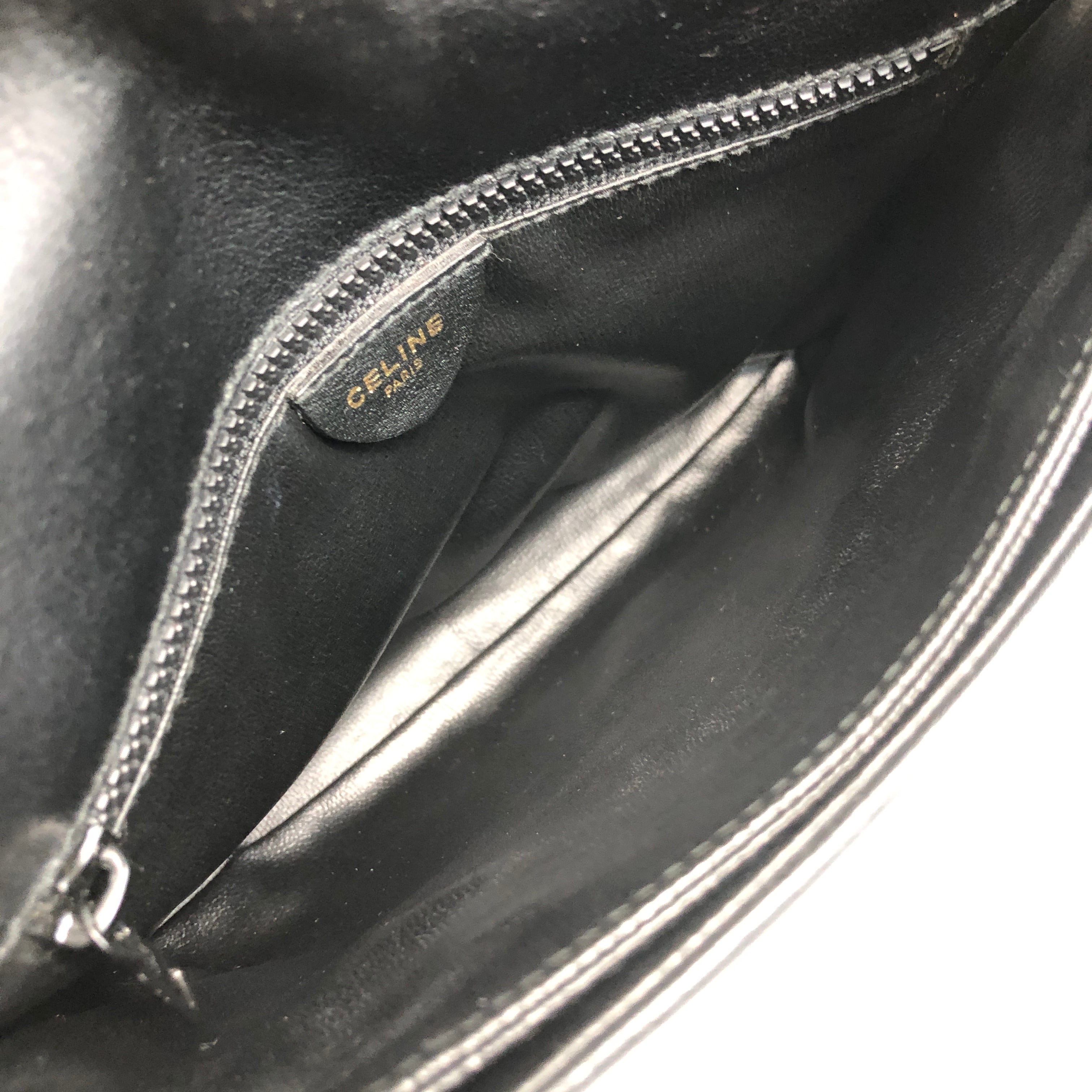 CELINE セリーヌ ショルダーバッグ ブラック トリオンフ ステッチ