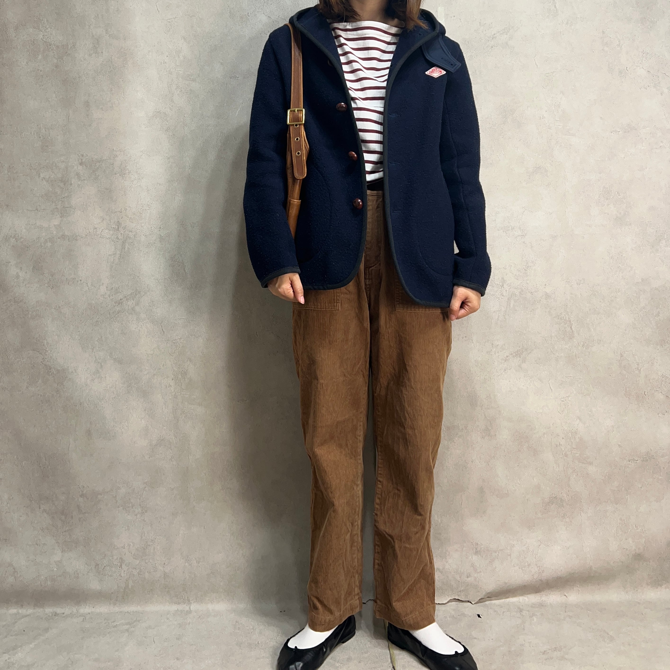 DANTON ウールモッサ地クルミボタンコート ダントン ジャケット 胡桃