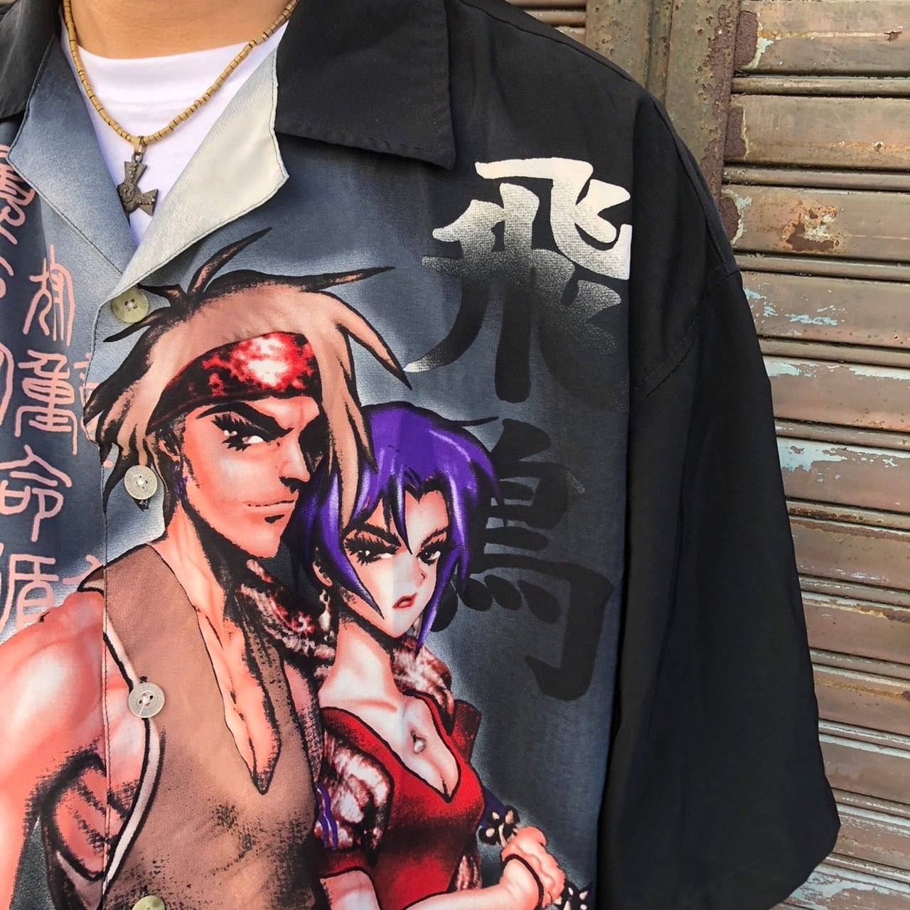 美品 00s ビッグサイズ XXL Veezo スカ チカーノシャツ オープンカラー