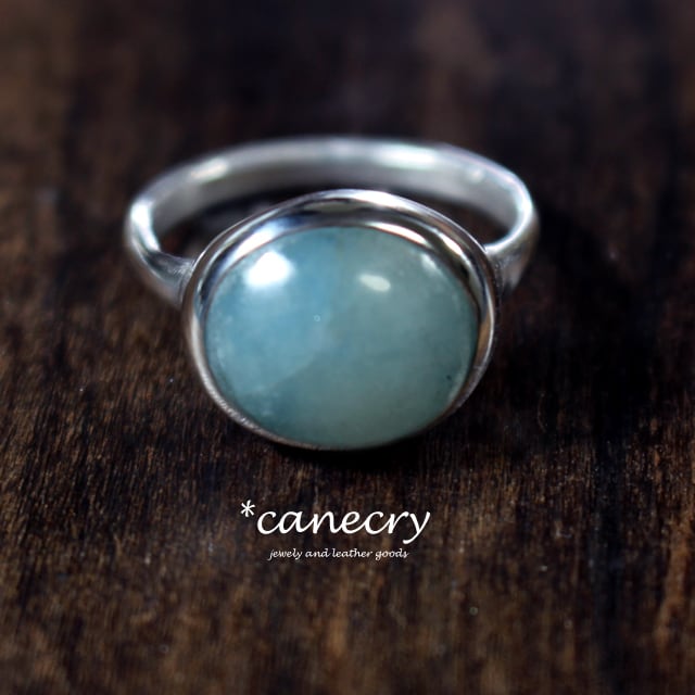 糸魚川 入りコン沢産 - 青翡翠のリング | 天然石ジュエリーの Canecry
