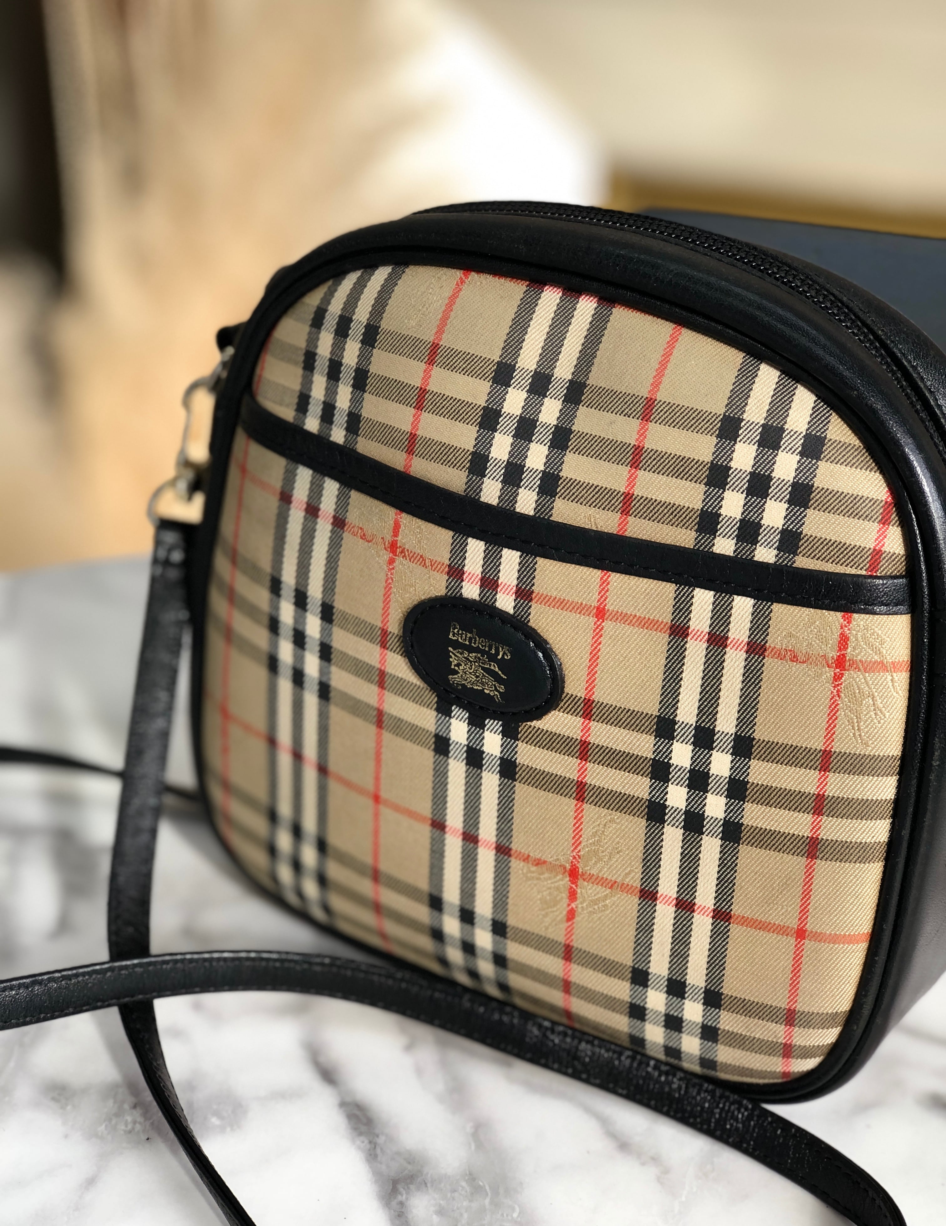 Burberrys バーバリーズ クラシックチェック ロゴ キャンバス×レザー