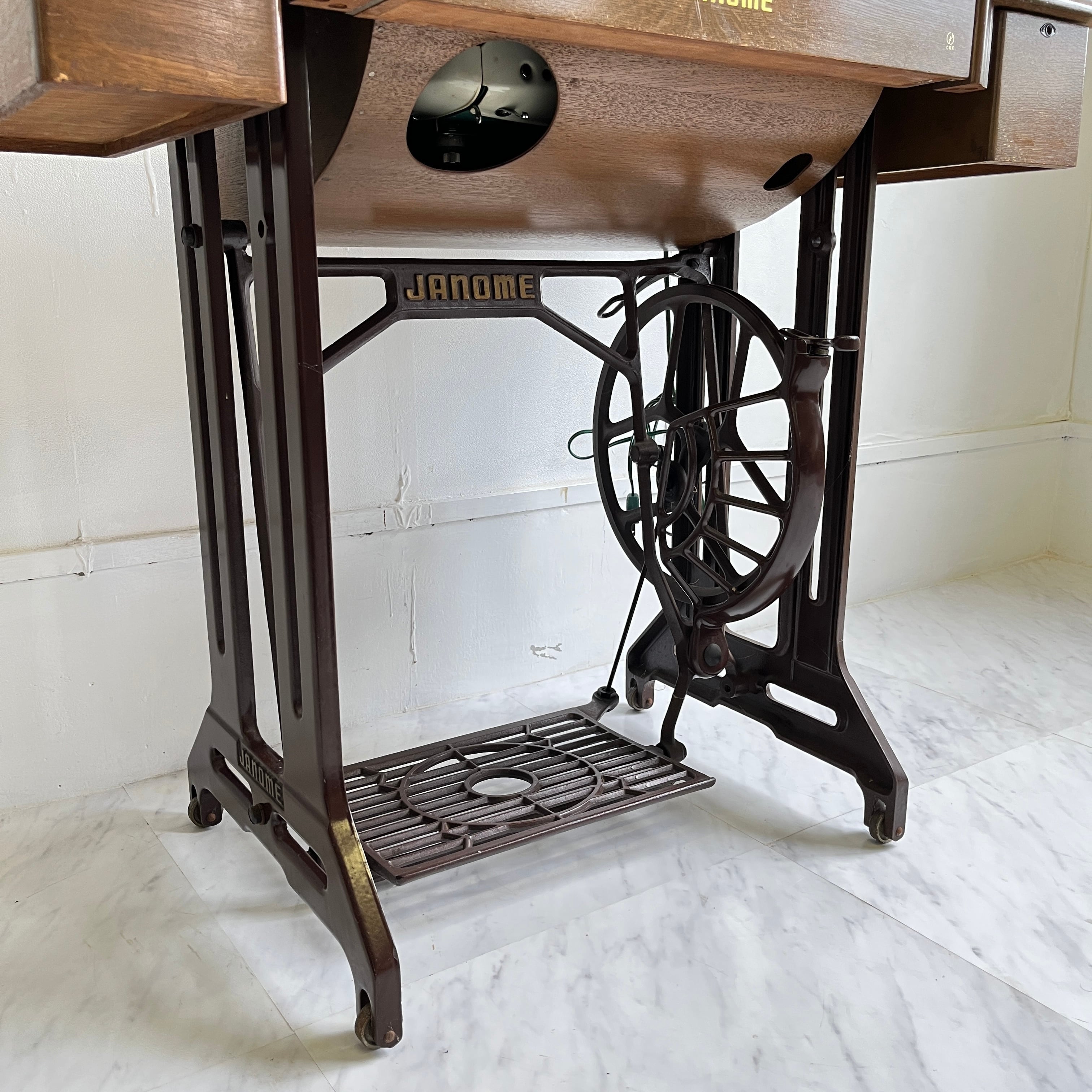 JANOME ジャノメ レトロ 足踏みミシン 作業台 | reberry