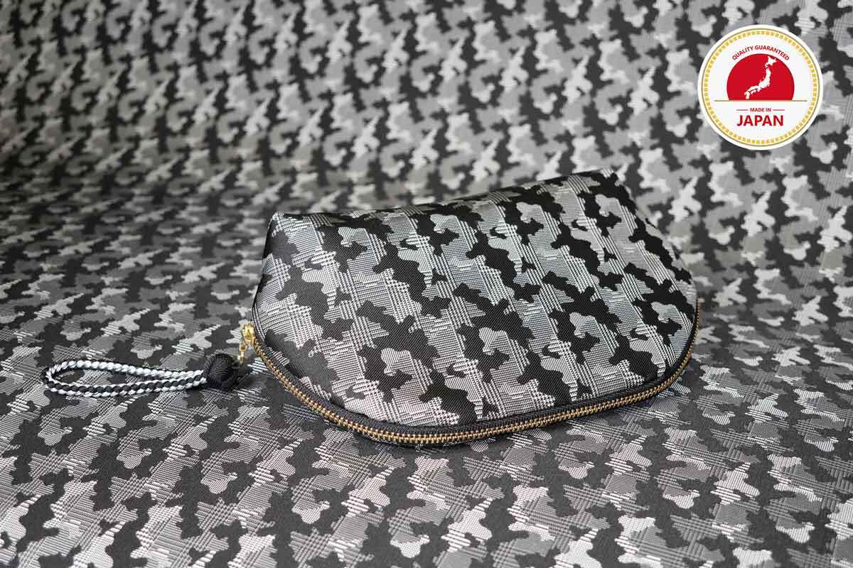 西陣織シルク・軽量ファスナーポーチ・コスメポーチ・バッグインバッグ