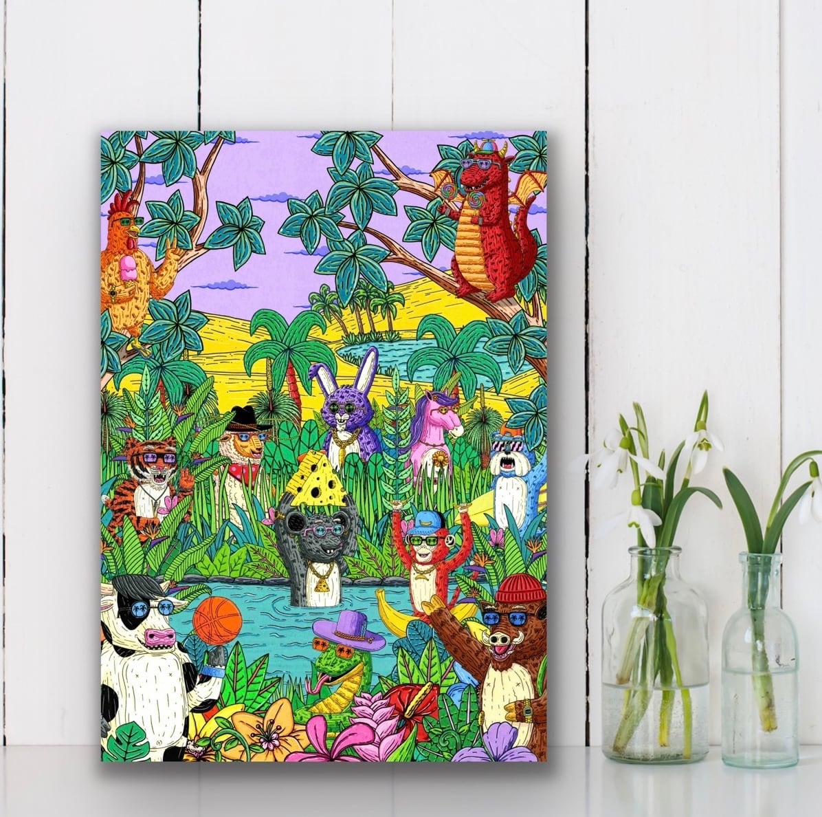 アートインテリア(キャンバス)/A-C-93-5035_Twelve Zodiac Friends in