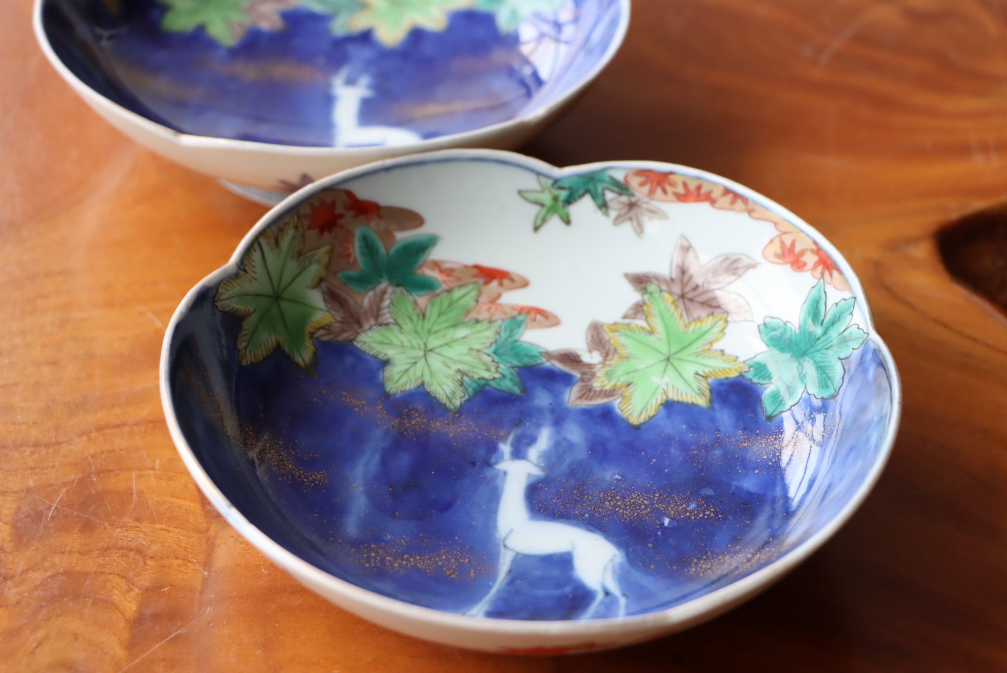 五寸 向付 伊万里焼 鍋島様式 色絵 鹿紅葉文 | (有)新原美術