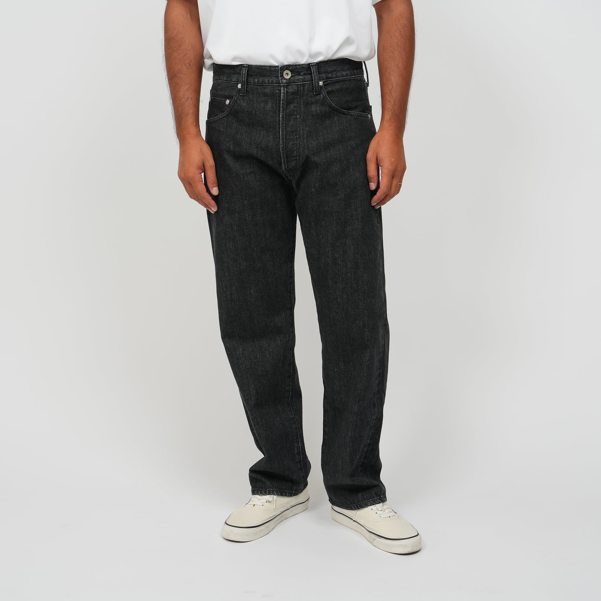 Japan Black Washed Heavy Oz Denim Pants | OVY