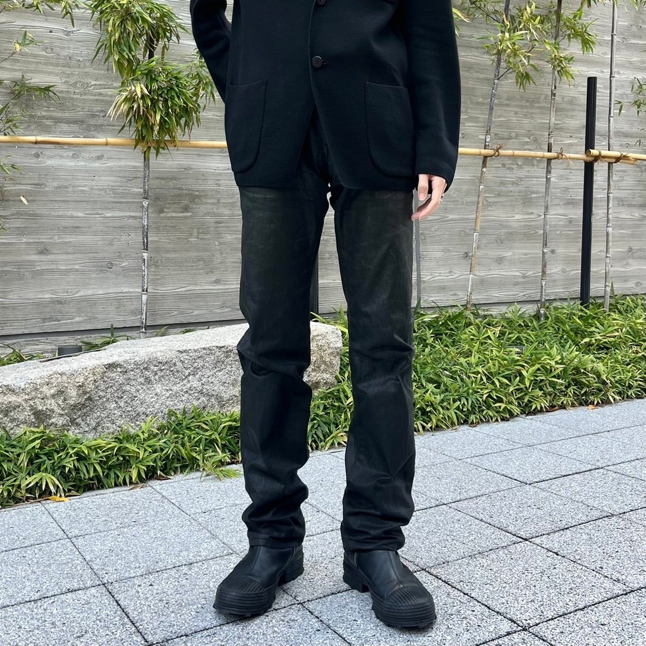 07SS Dior HOMME Coating Black Denim Pants | VOLAR
