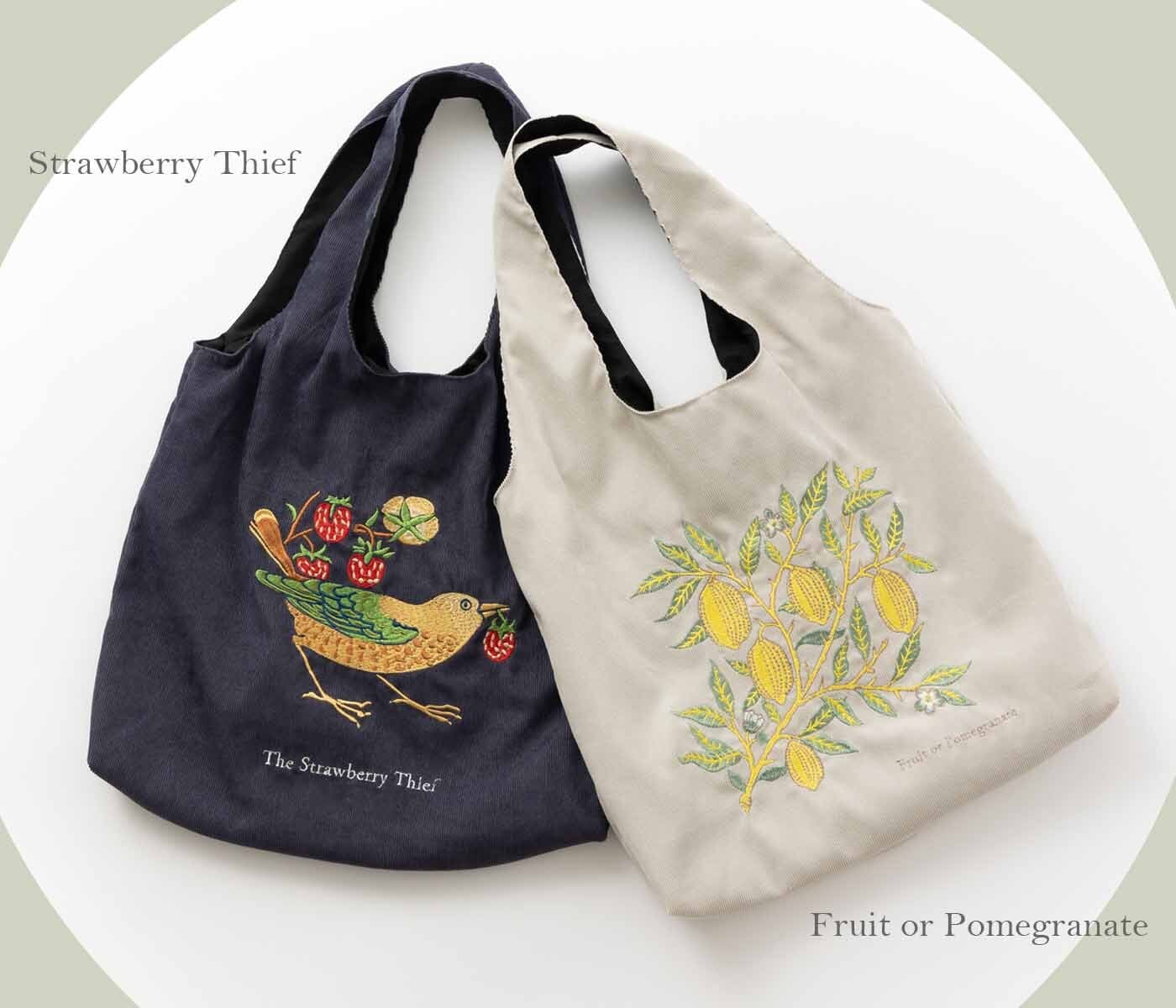 ウイリアム・モリス柄 立体刺繍トートバッグ 60×40cm | Jubilee