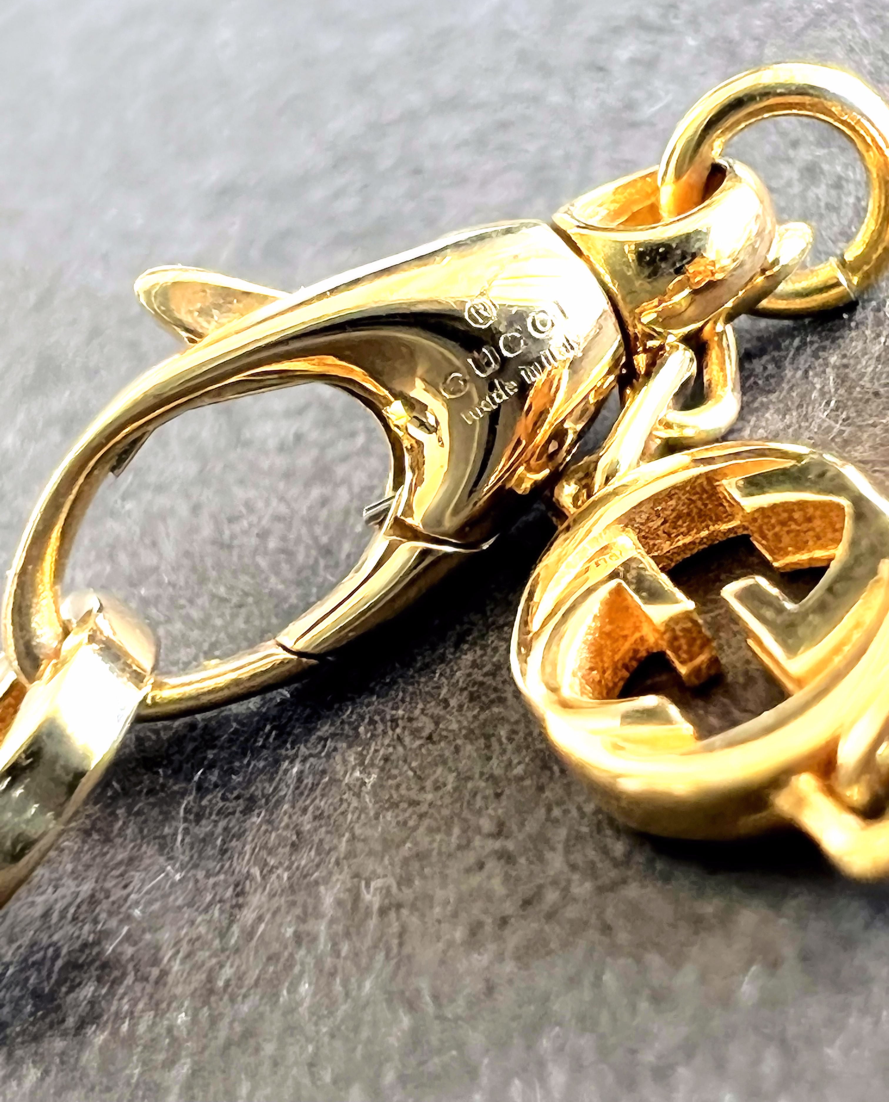 2023 現行 GUCCI グッチ K18 YG インターロッキングG ネックレス